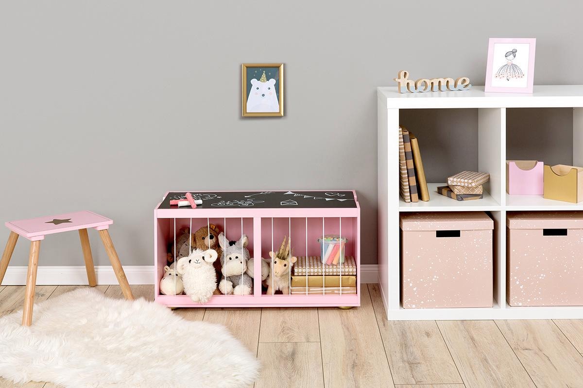 MUSTERKIND® Truhe »Tilia, rosé/gold«, mit Kreidetafel