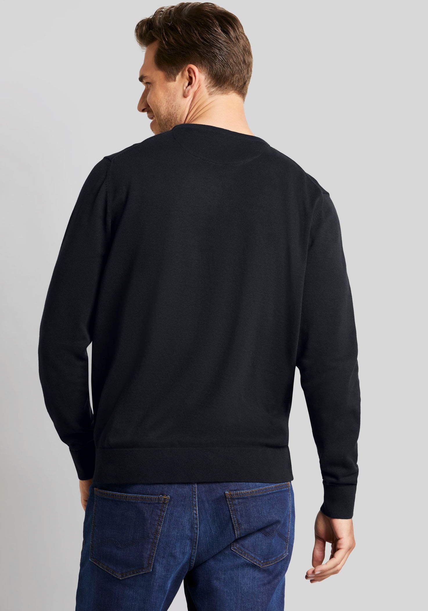 bugatti Strickpullover mit Logostickerei günstig online kaufen