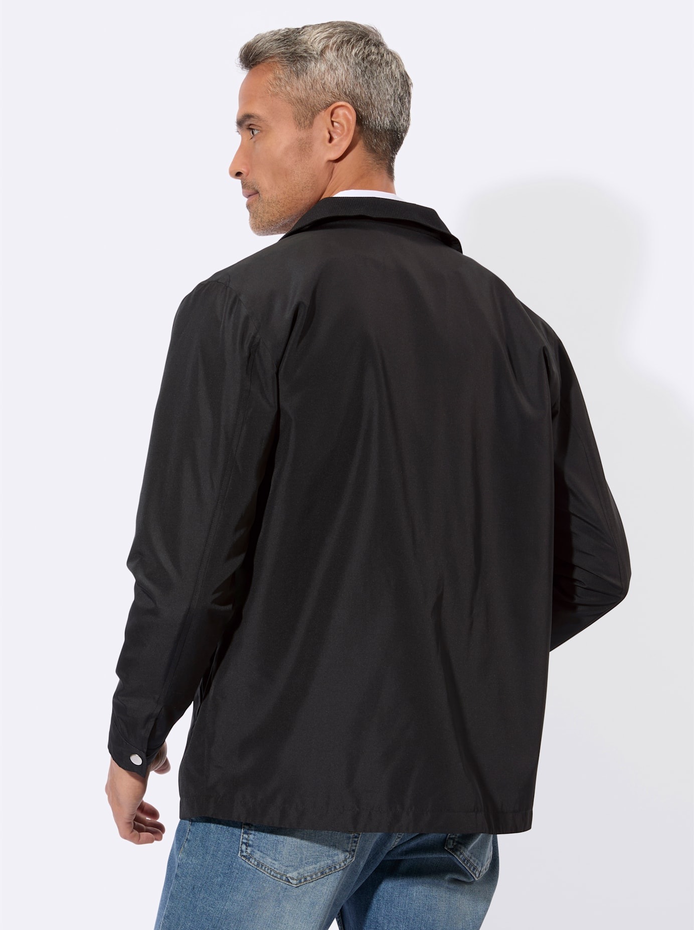 Classic Men's Long Jacket Black Size 50 3