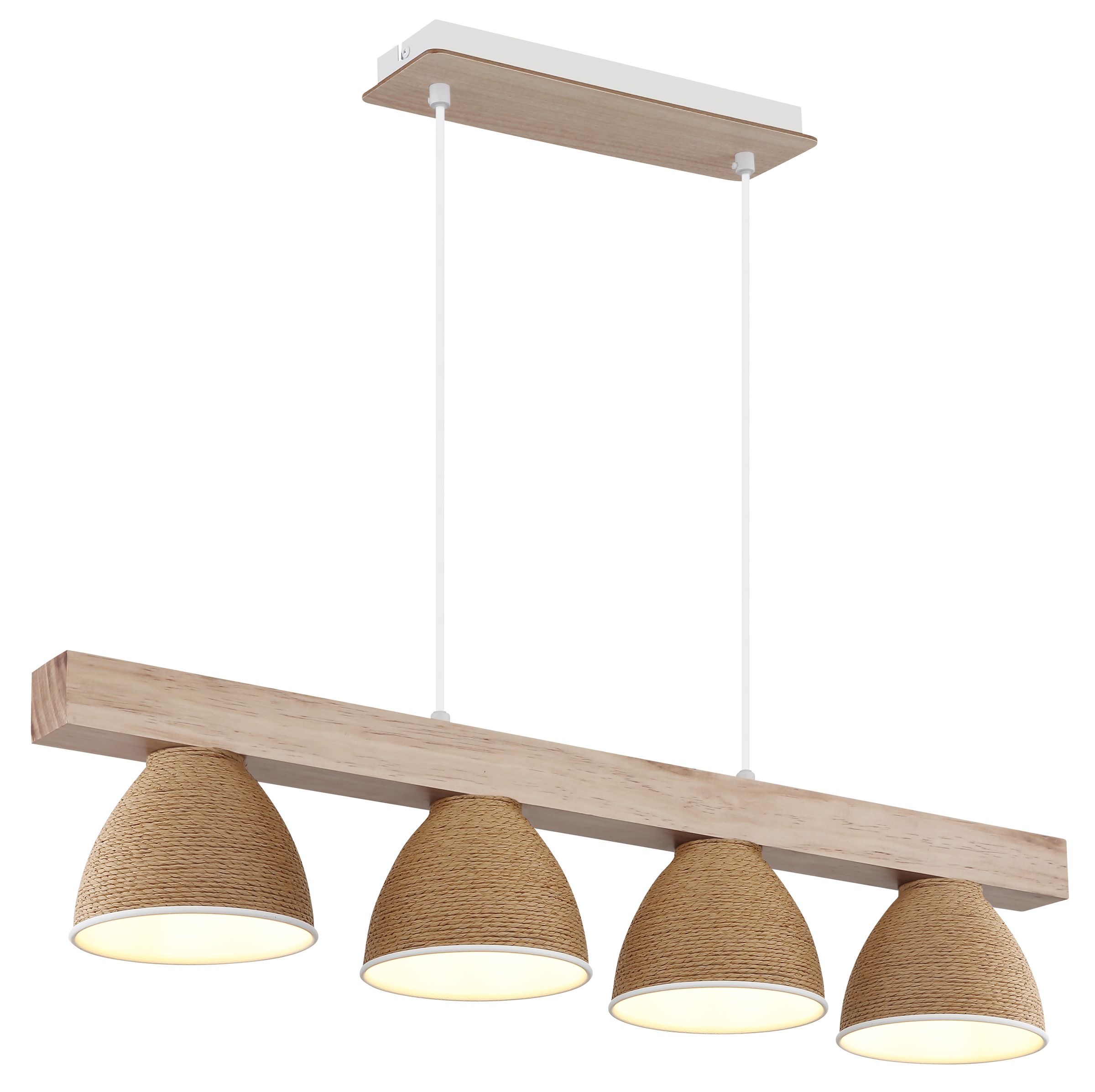 GLOBO LIGHTING Hängeleuchte »LYNDON« E14 1 Stk. Stilvolle Hängeleuchte: Holz & Metall, höhenkürzbar, modern