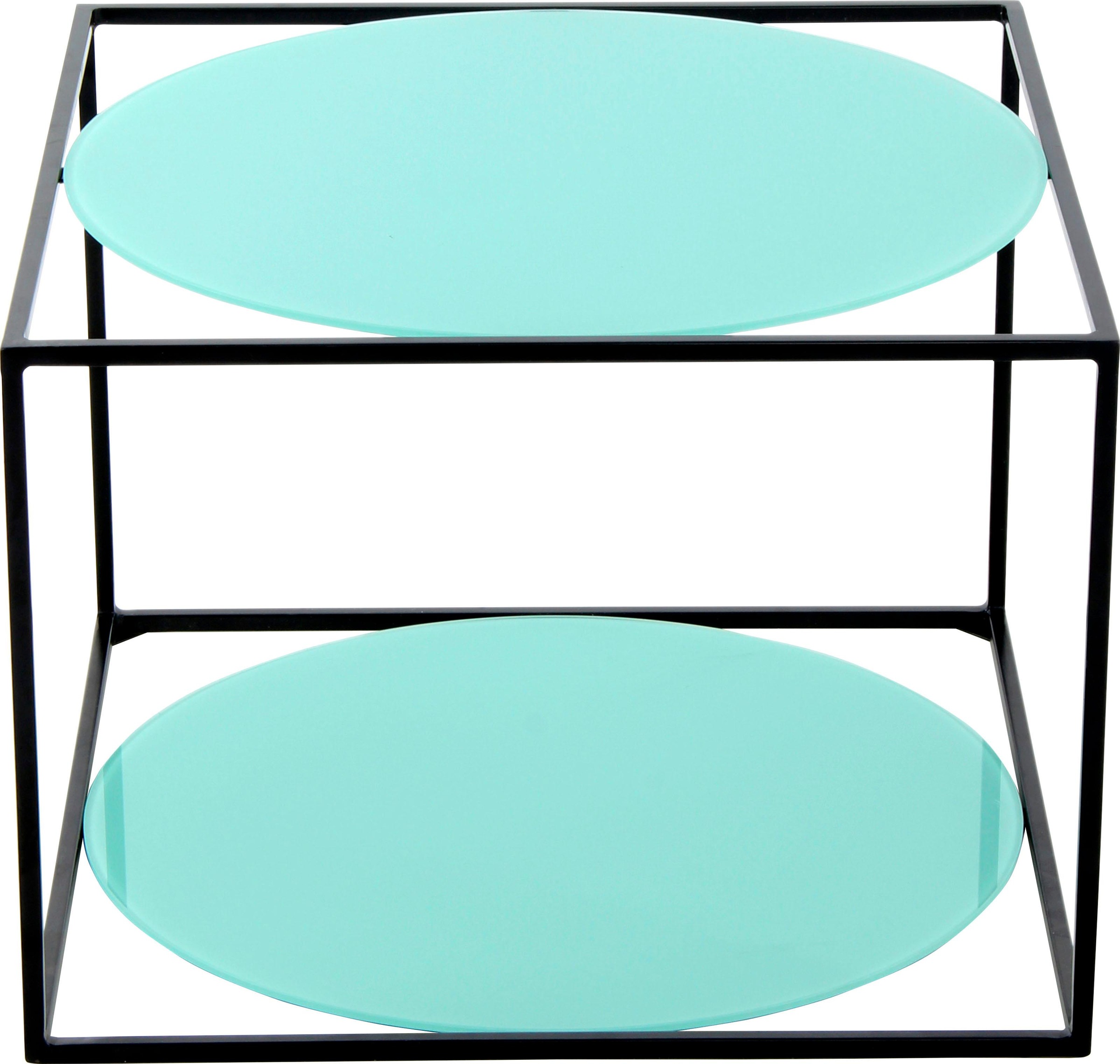 Thumbnail - Kayoom Beistelltisch "Cody, Beistelltisch in Würfelform, offenes, modernes Design" 1 Stk. tlg. moderne Kubusform mit run...