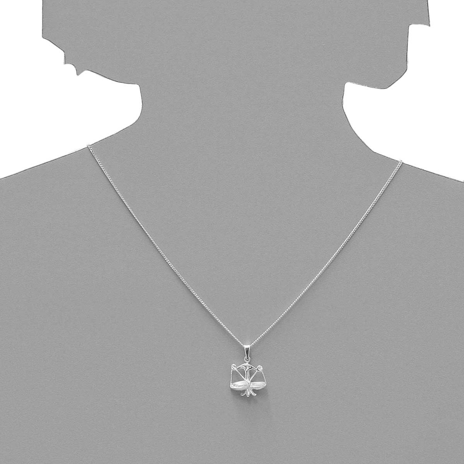 OSTSEE-SCHMUCK Kettenanhänger »- Tierkreiszeichen Waage - Silber 925/000 -,«