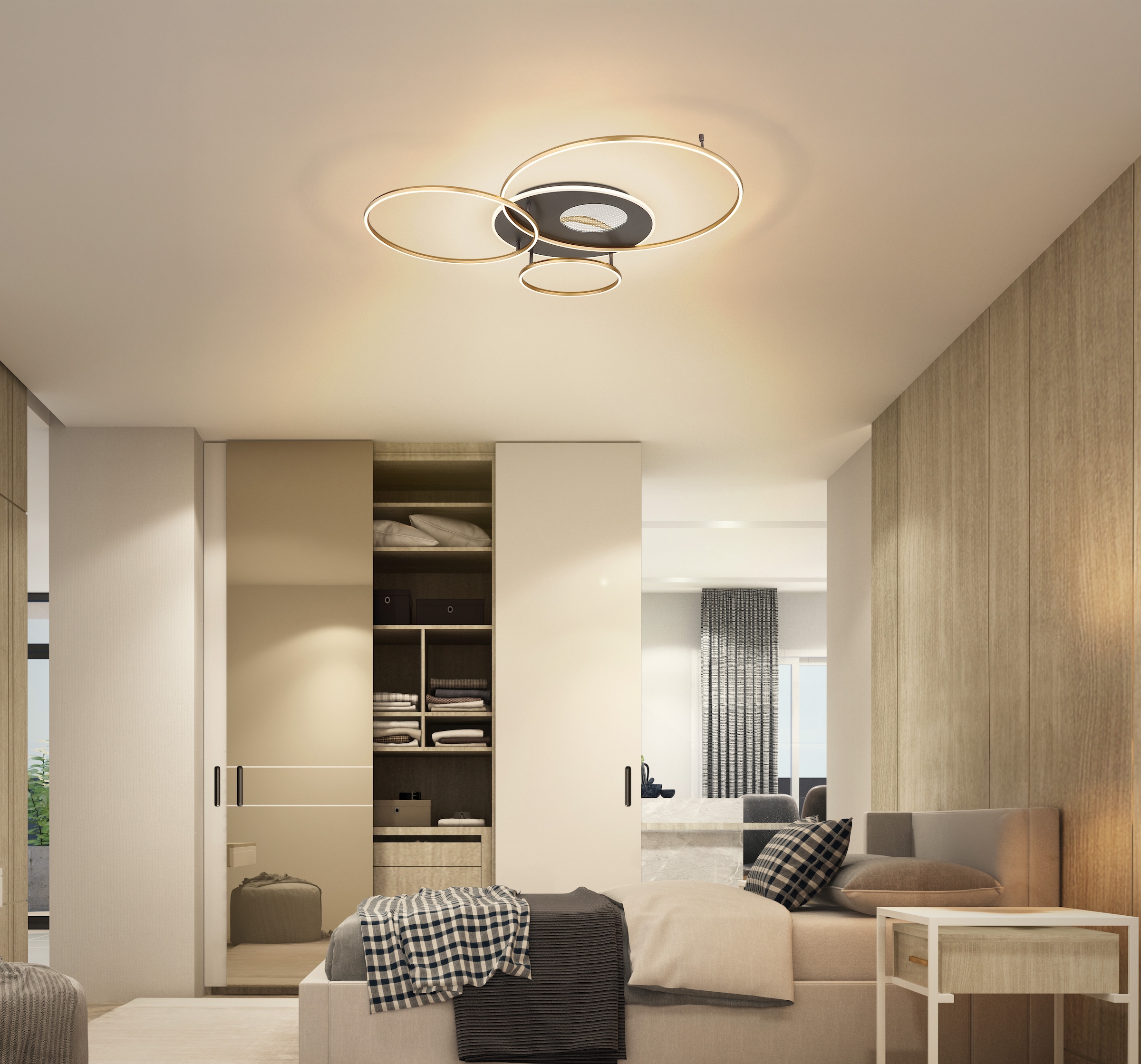 GLOBO LIGHTING Deckenleuchte »INVERTINA« LED-Modul 1 Stk. Deckenleuchte, 3D-Acryl, dimmbar, LED 54W