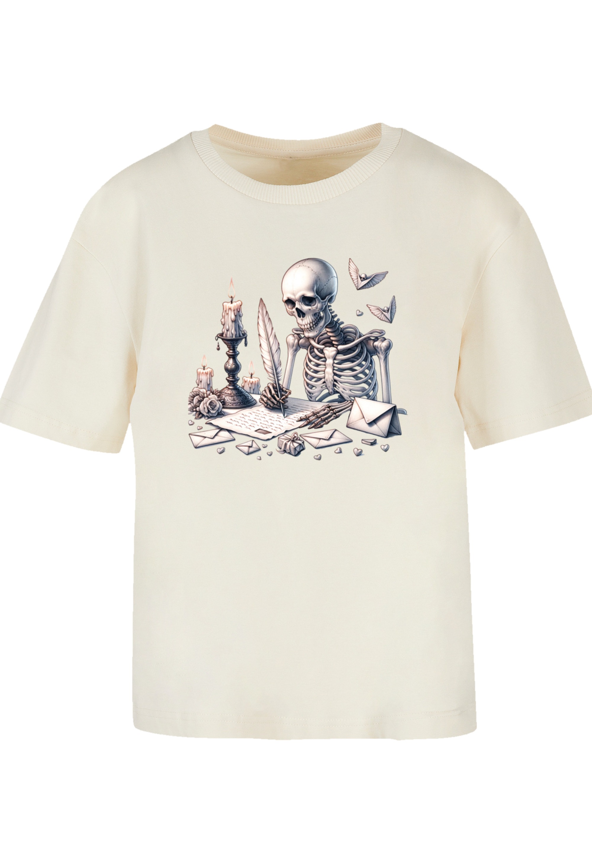 F4NT4STIC T-Shirt »Skelett Liebesbrief Valentinstag«, Premium Qualität