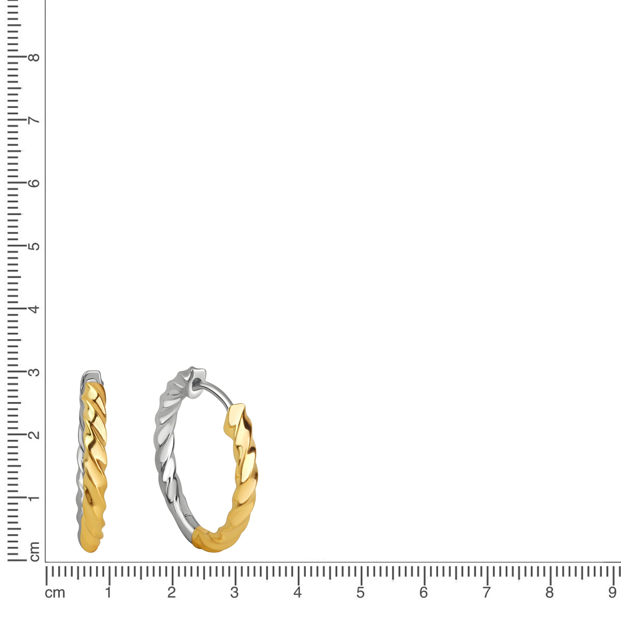 Vivance Paar Creolen »925/- Sterling Silber rhodiniert und vergoldet«