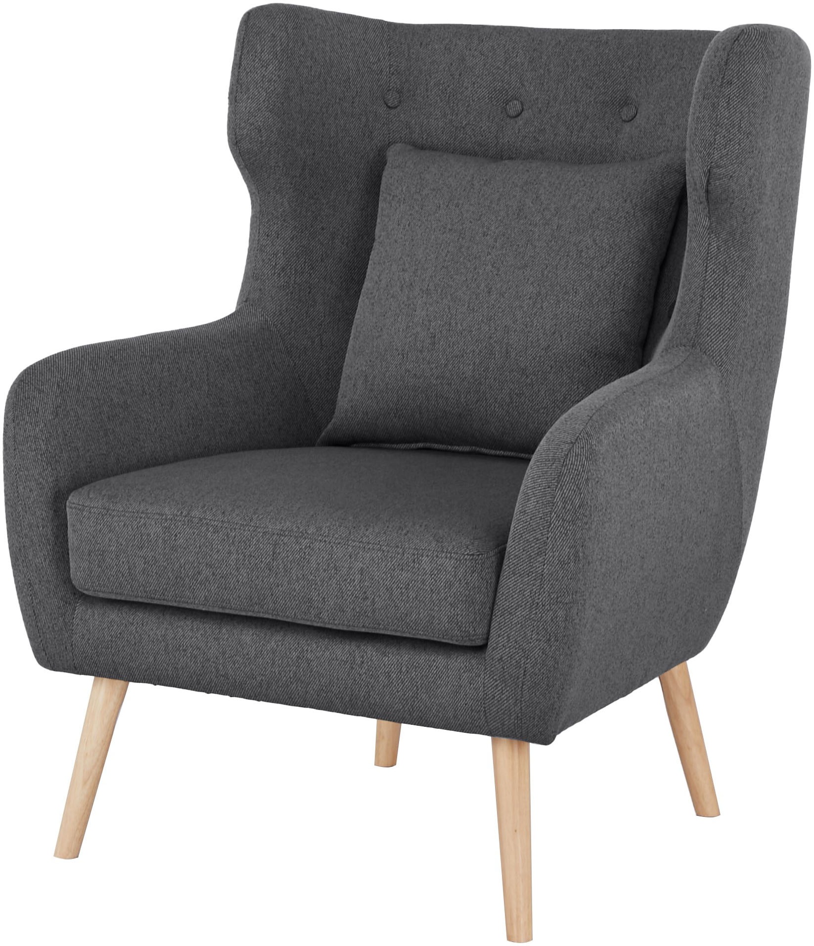 Home Affaire Yamuna Wingback Chair Grey 2