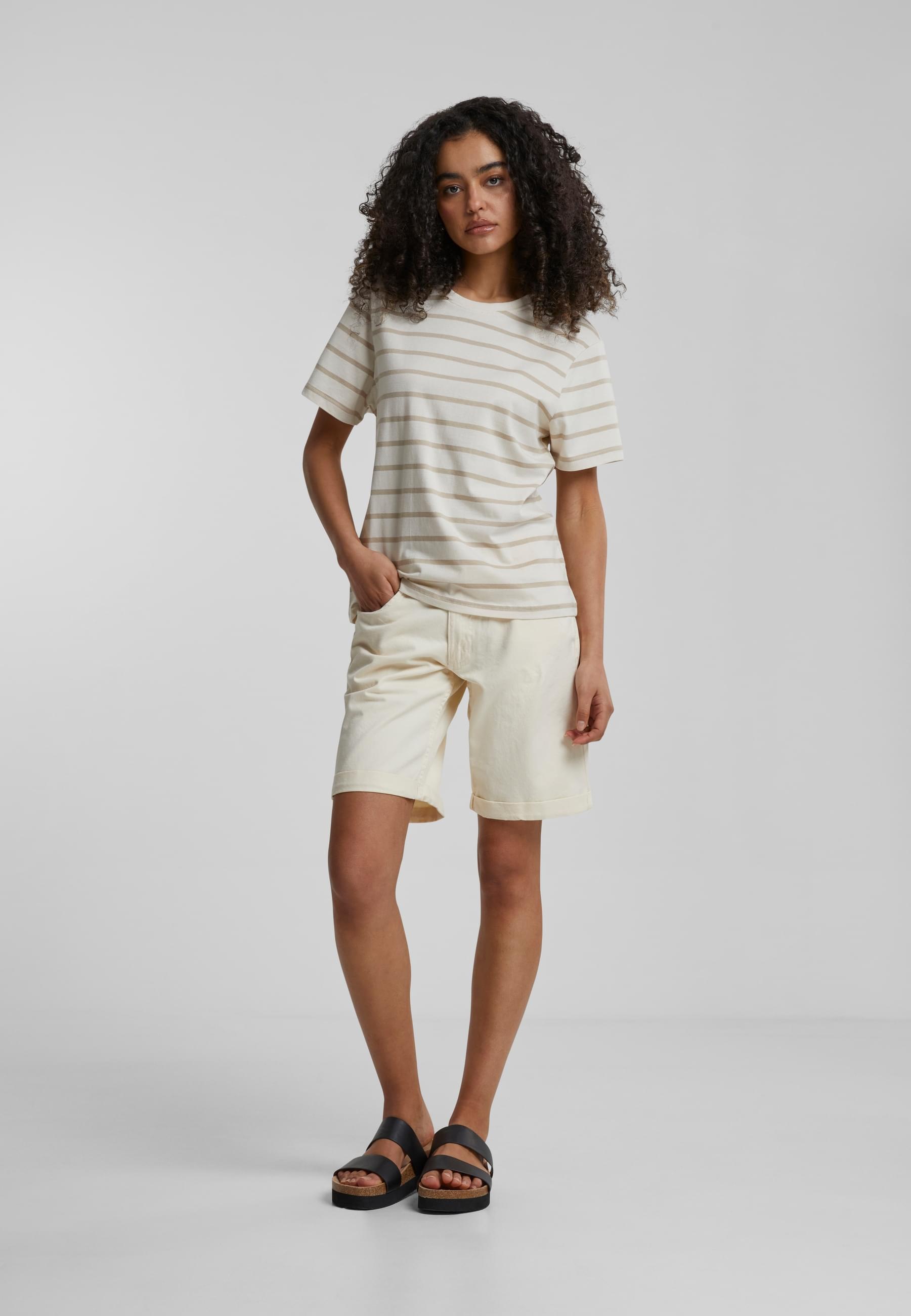 URBAN CLASSICS T-Shirt »Urban Classics Damen Ladies Striped Boxy Tee«, (1 tlg.)