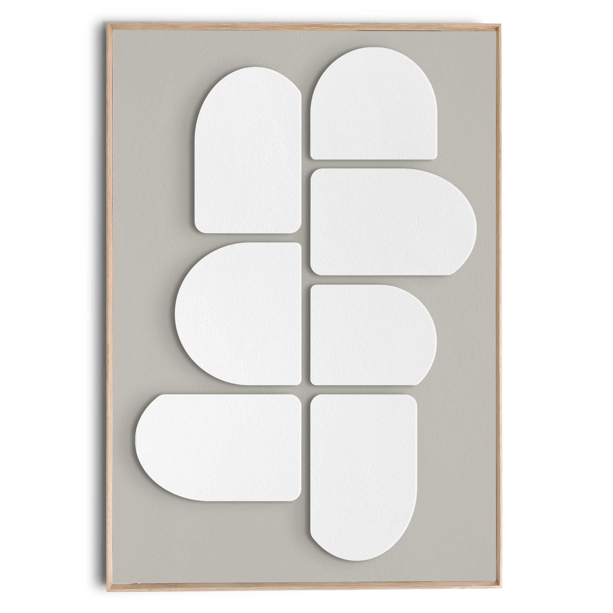 Reinders Wandbild "Abstract lichtgrijs met wit", Home Office - Weiß - MDF - günstig online kaufen