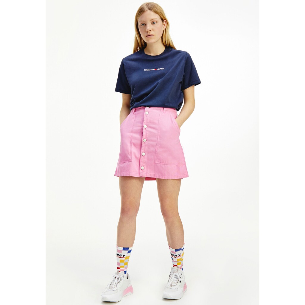 Tommy Jeans Rundhalsshirt »TJW BXY CROP LINEAR LOGO TEE«