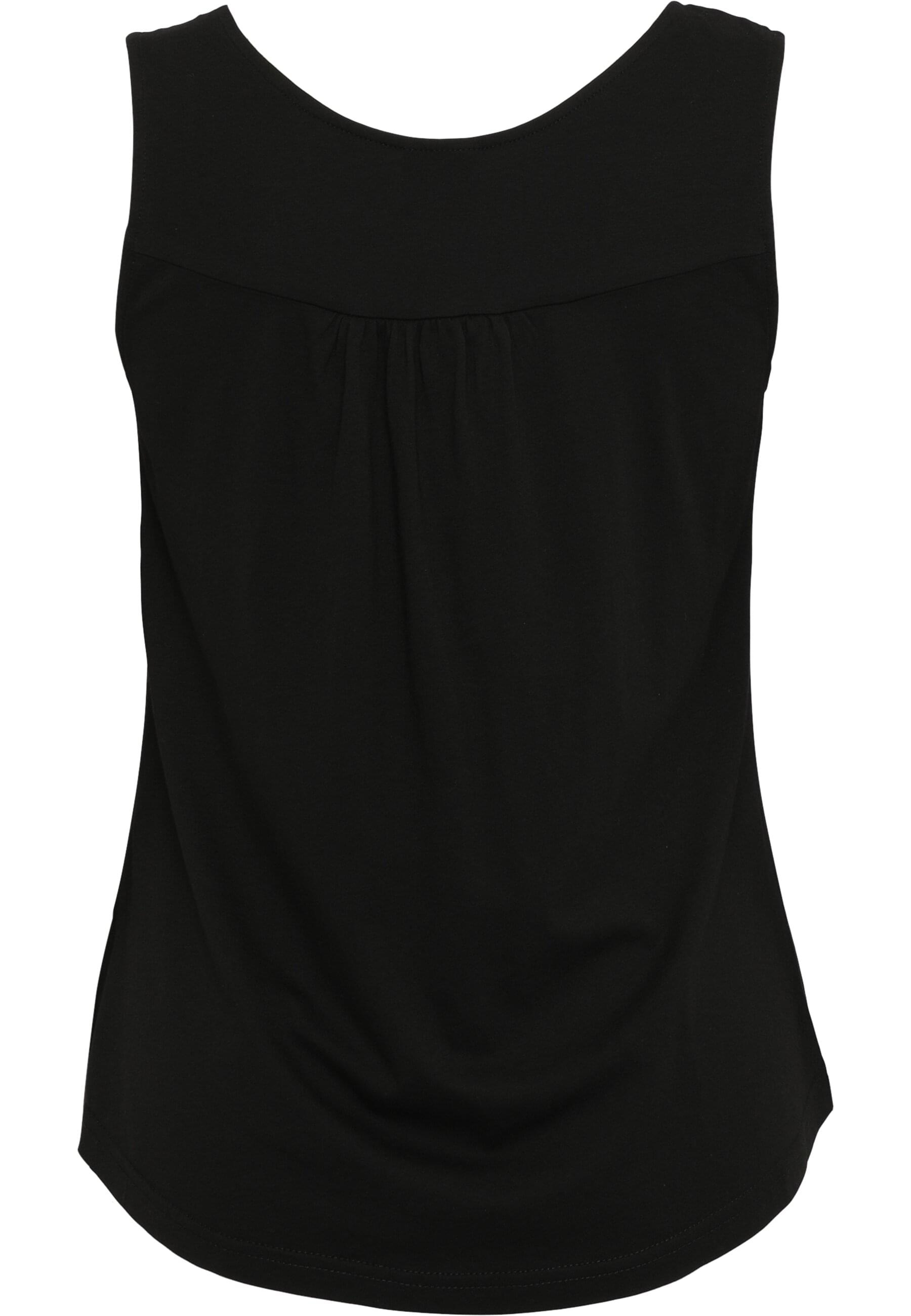 URBAN CLASSICS Muskelshirt »Urban Classics Damen Ladies Viscose Button Up Top«, (1 tlg.)