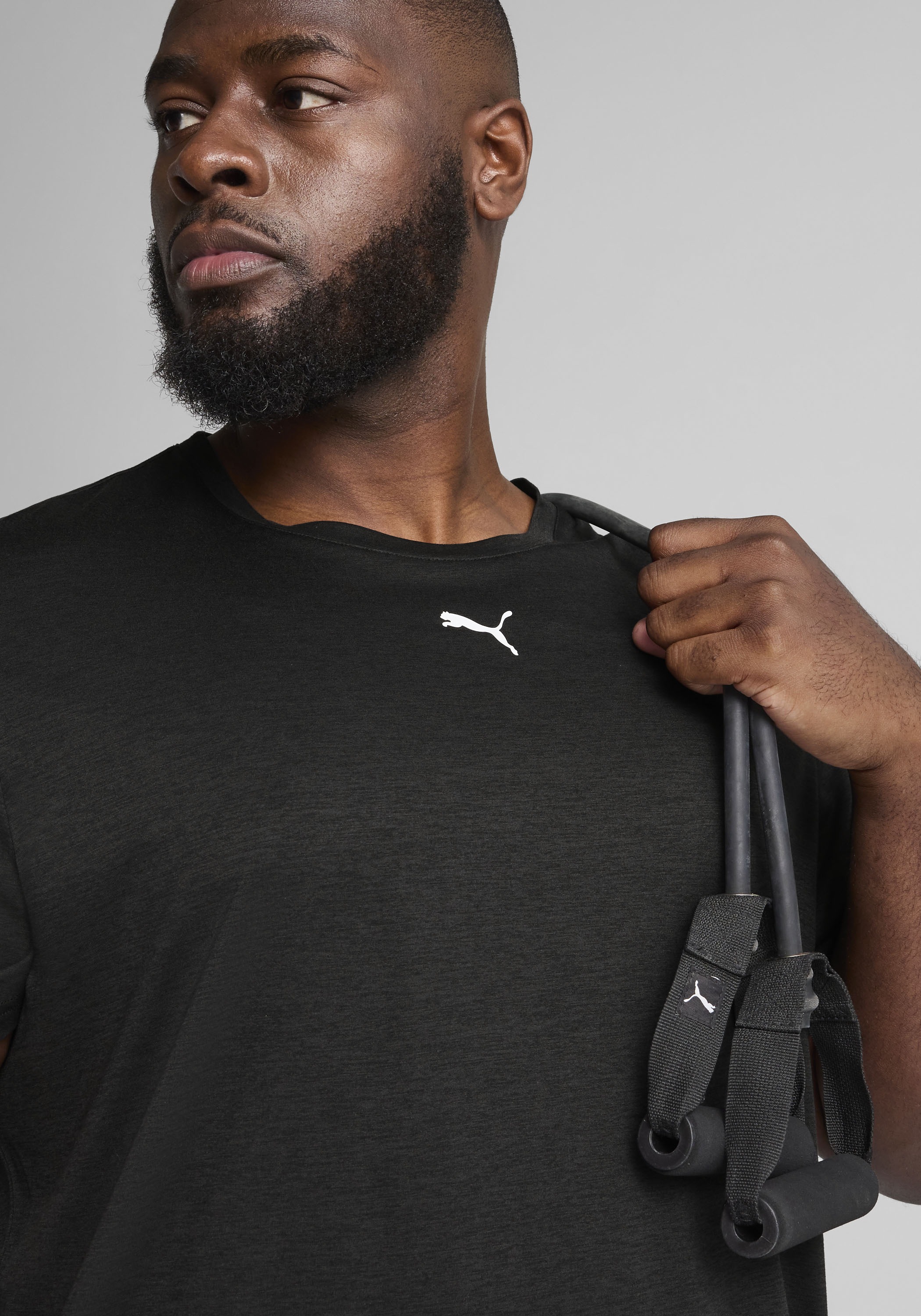 PUMA Trainingsshirt "M TAD ESSENTIALS HEATHER CAT TEE (CF SMALL CAT)" regul günstig online kaufen