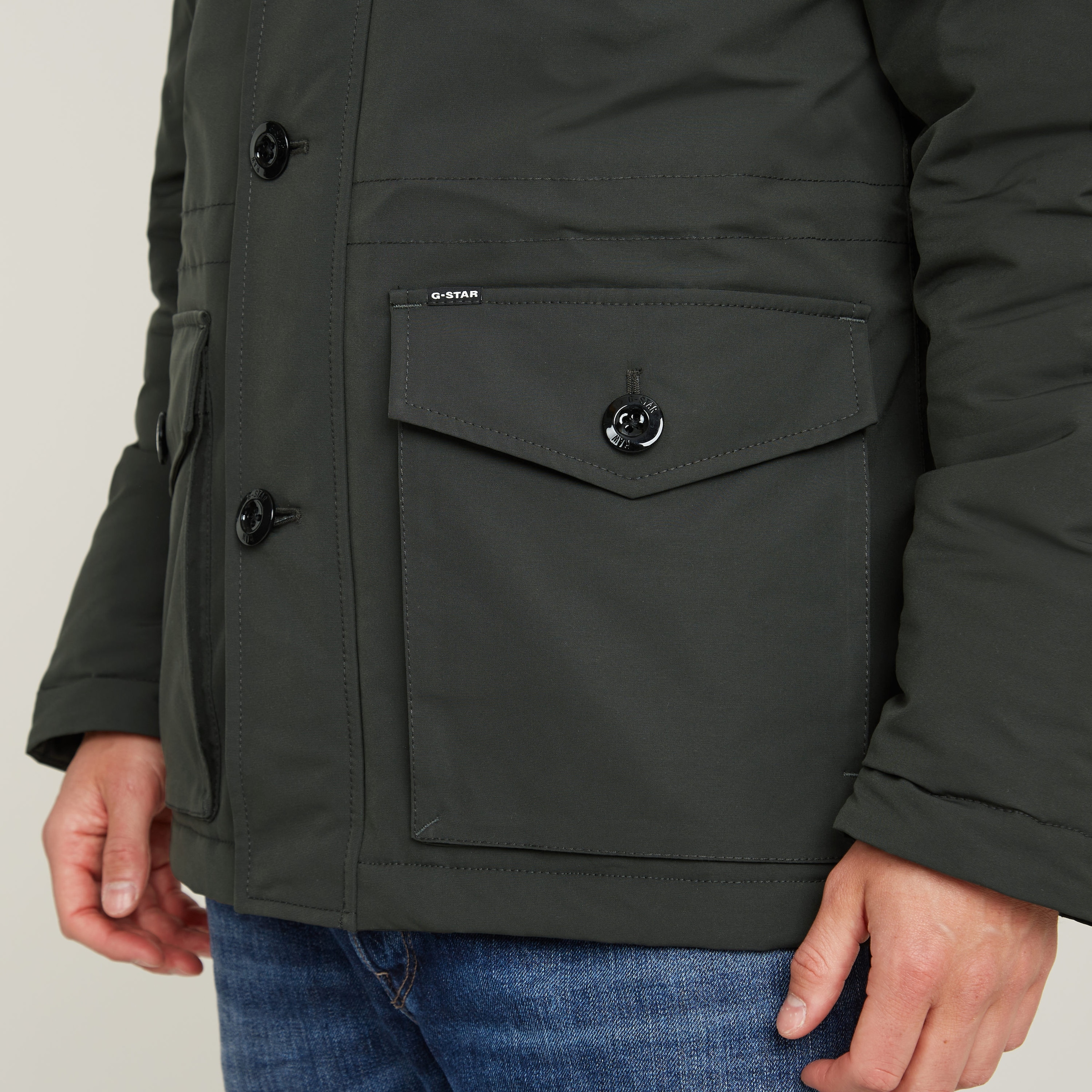 G-STAR Outdoorjacke »Vodan Padded Hdd Jkt«, mit Kapuze, mit verstellbarer Taille