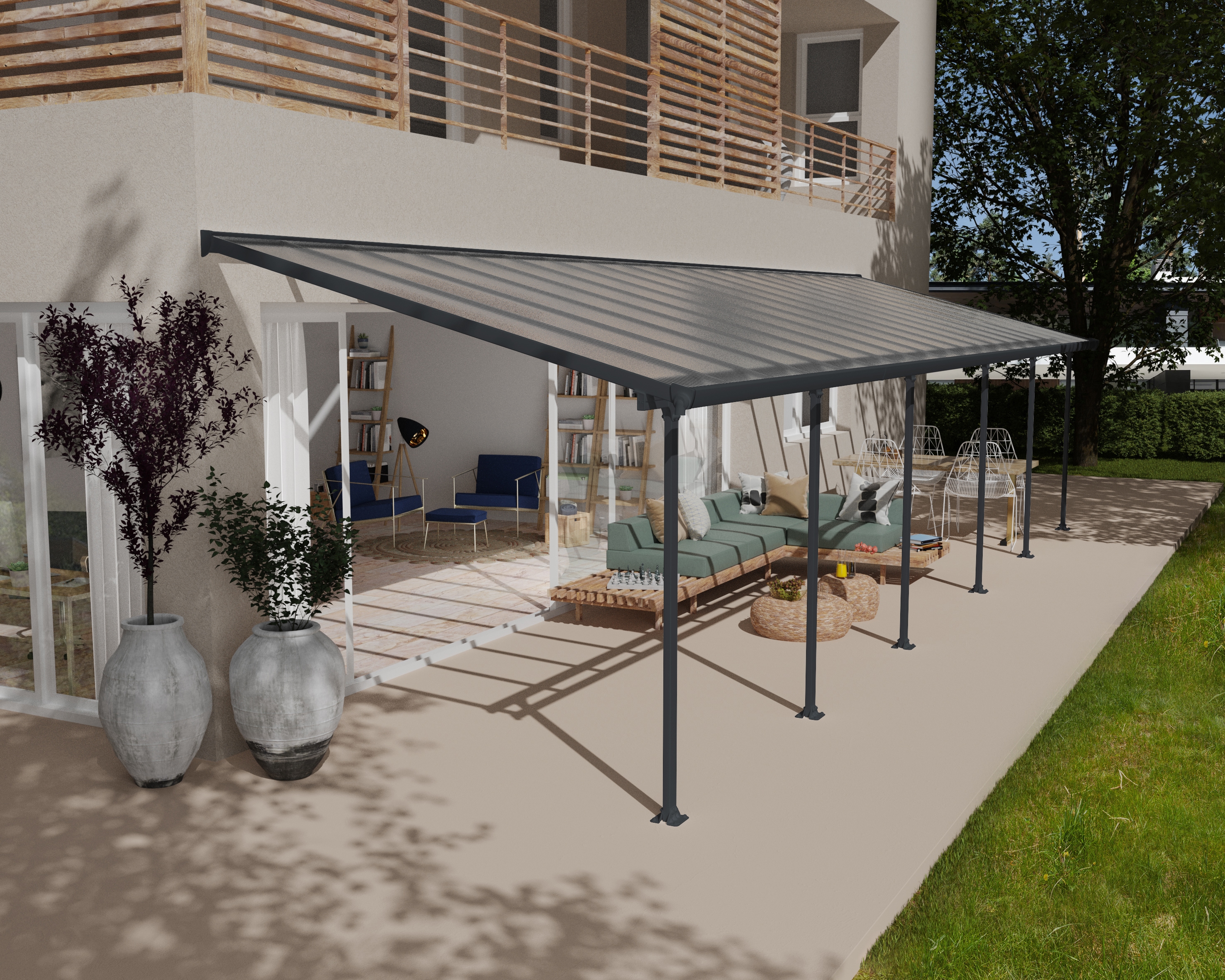 Palram - Canopia "Feria Alu Terrassenüberdachung" einfache DIY Montage