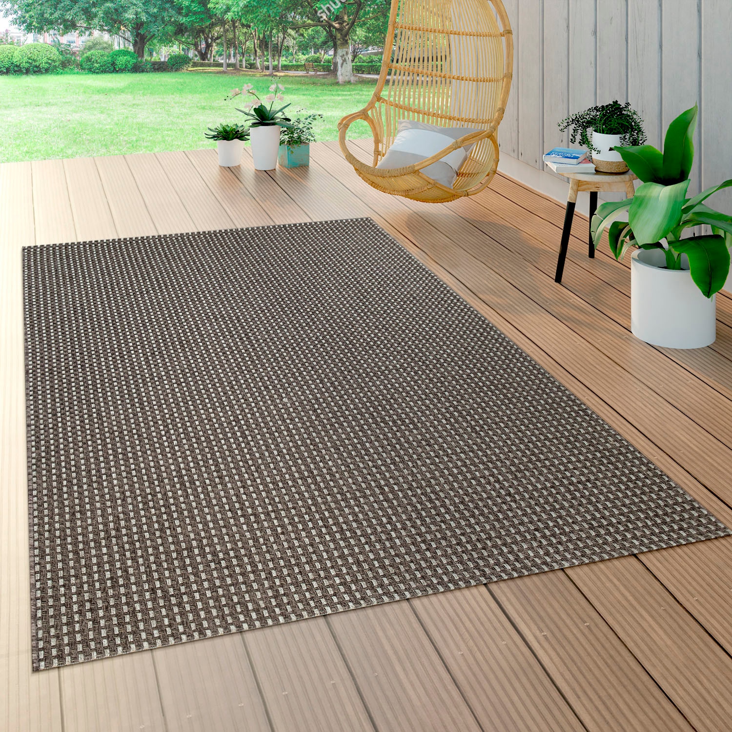 Paco Home Teppich »Waregem 622«, rechteckig, Flachgewebe, Sisal-Optik, In- und Outdoor geeignet, Wohnzimmer