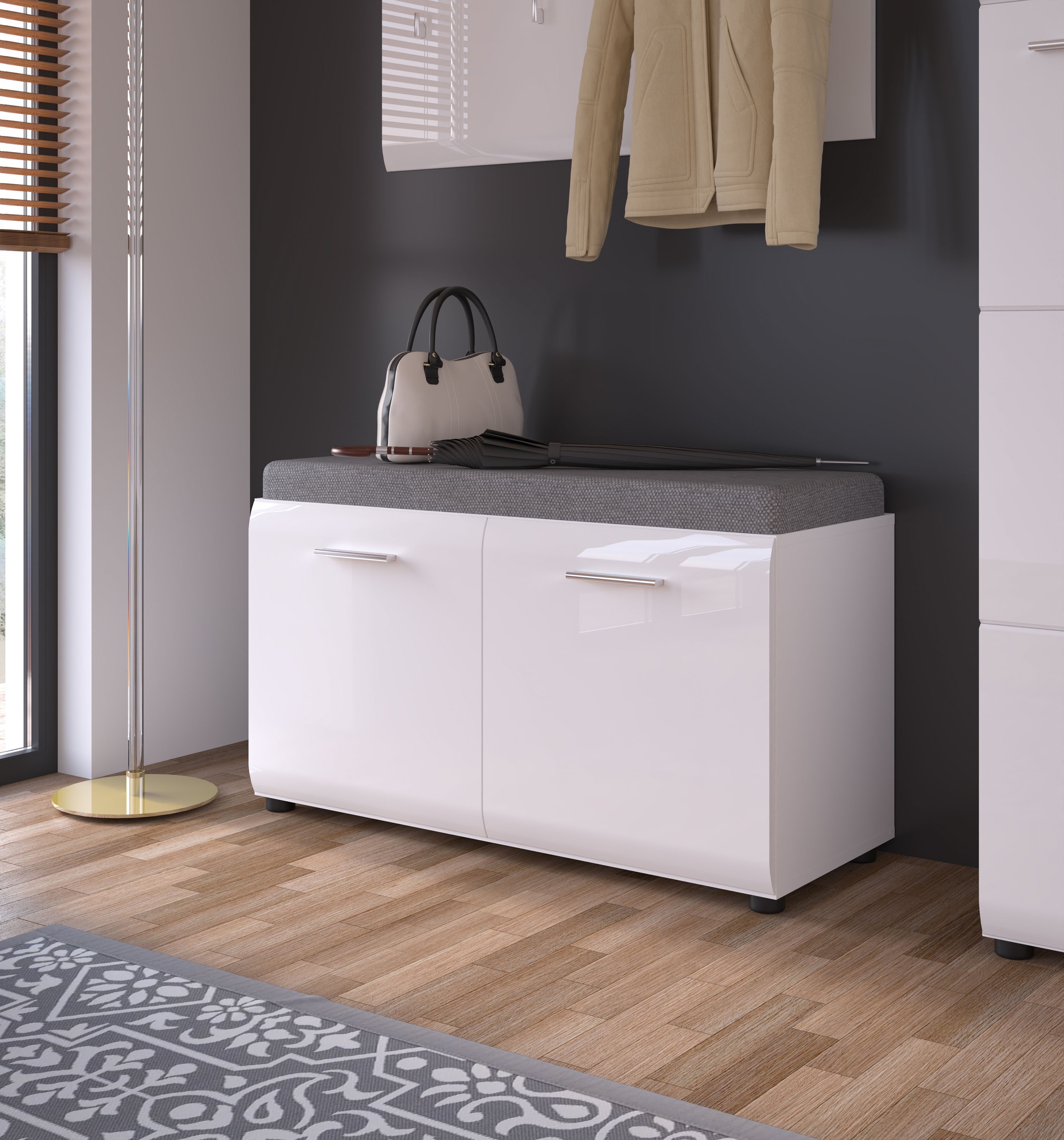 LIVING CHARM Sitzbank "Merano" Breite 96 cm, mit Sitzkissen günstig online kaufen
