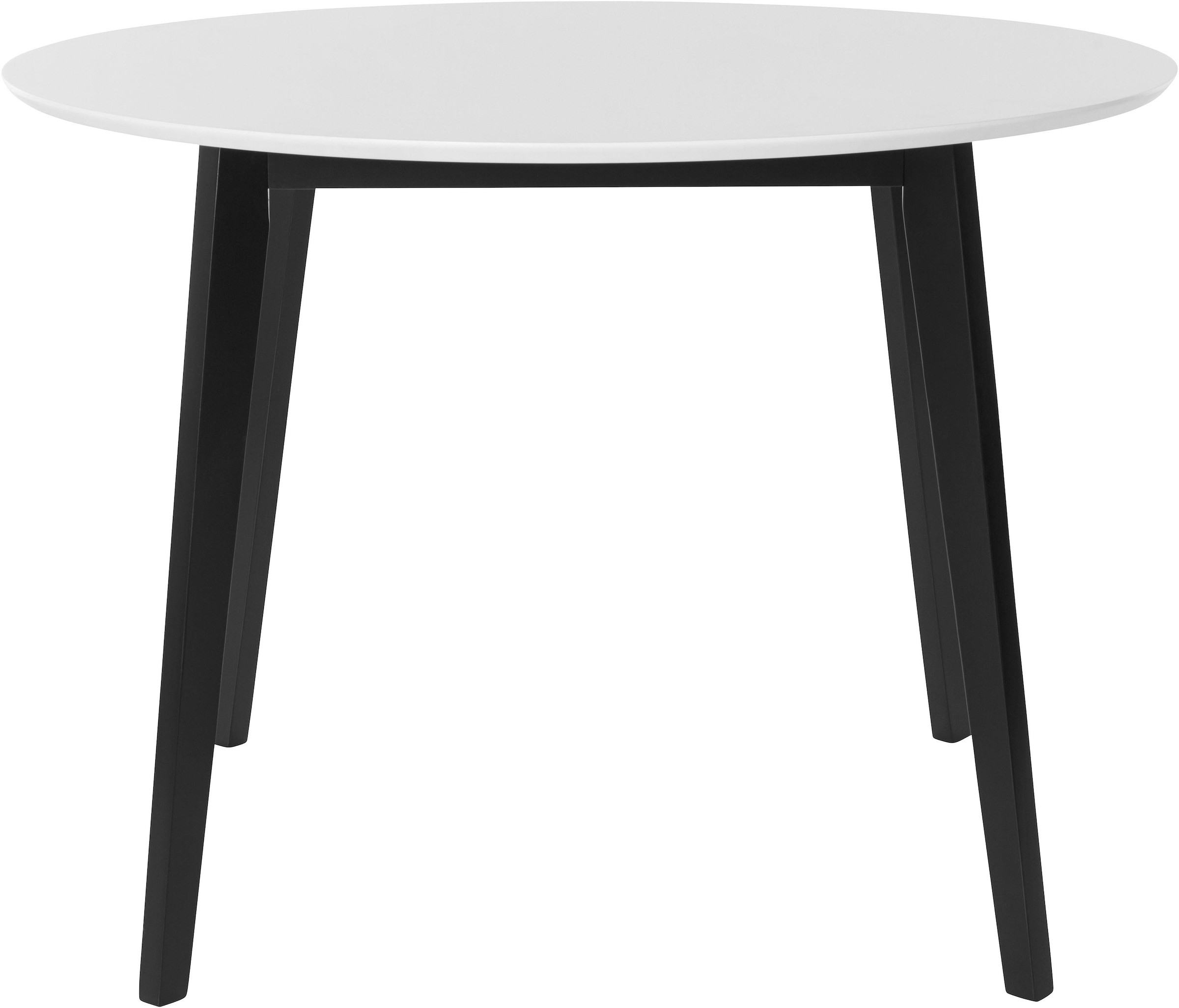 INOSIGN Esstisch »Cody, TOPSELLER!«, (Esstisch, Küchentisch), Beine aus Massivholz, runde MDF-Tischplatte, in 2 Farbvarianten