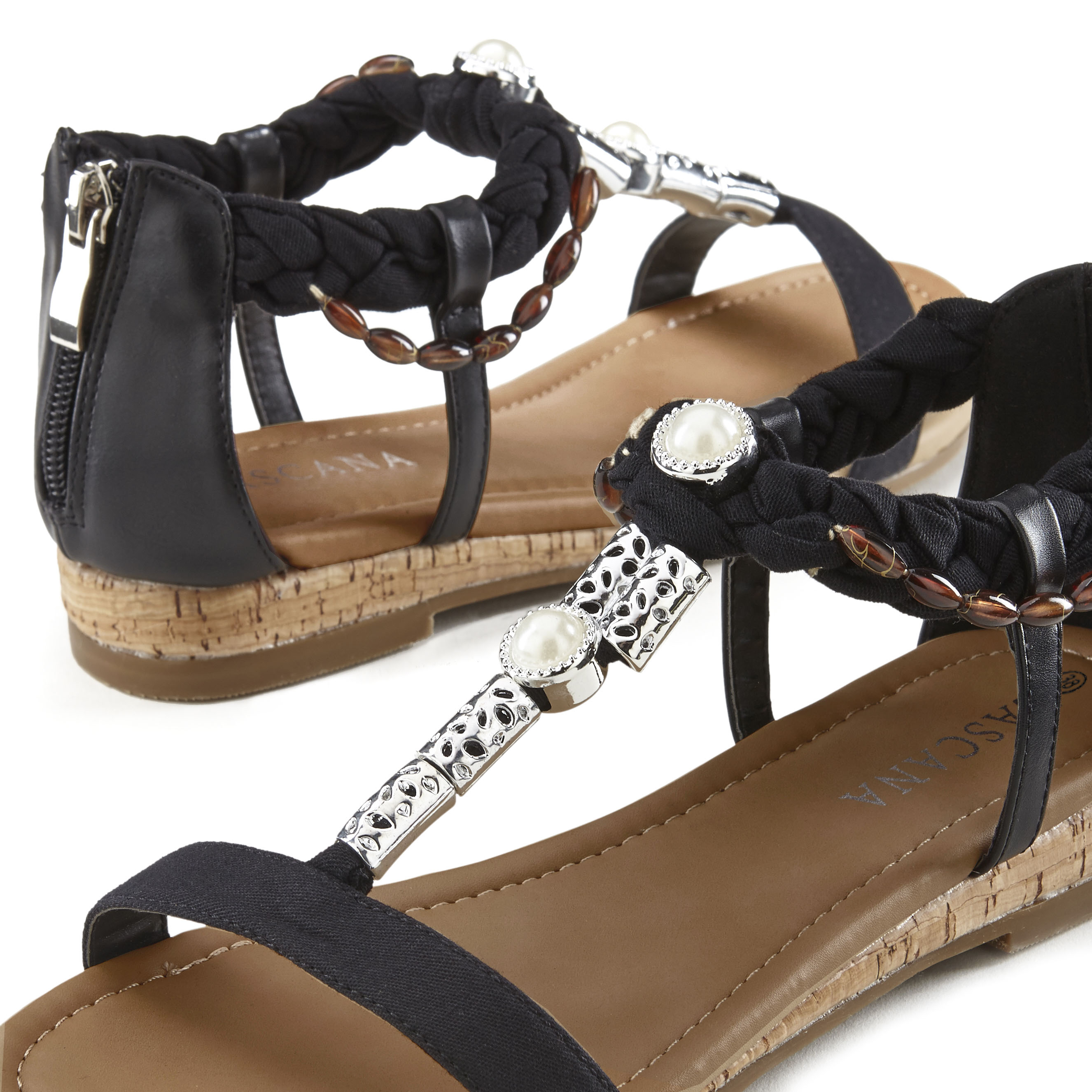 Thumbnail - LASCANA Sandale "Sommerschuh", Sandalette, Sommerschuh mit Schmuckelementen VEGAN