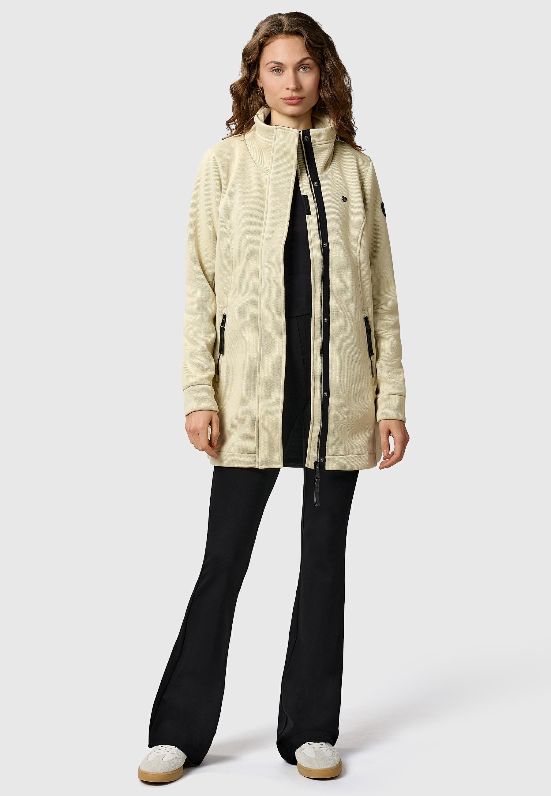 Ragwear Sweatjacke »Letrice Bonded« Elegante Zip-Jacke mit hohem Kragen in Feinstrickoptik