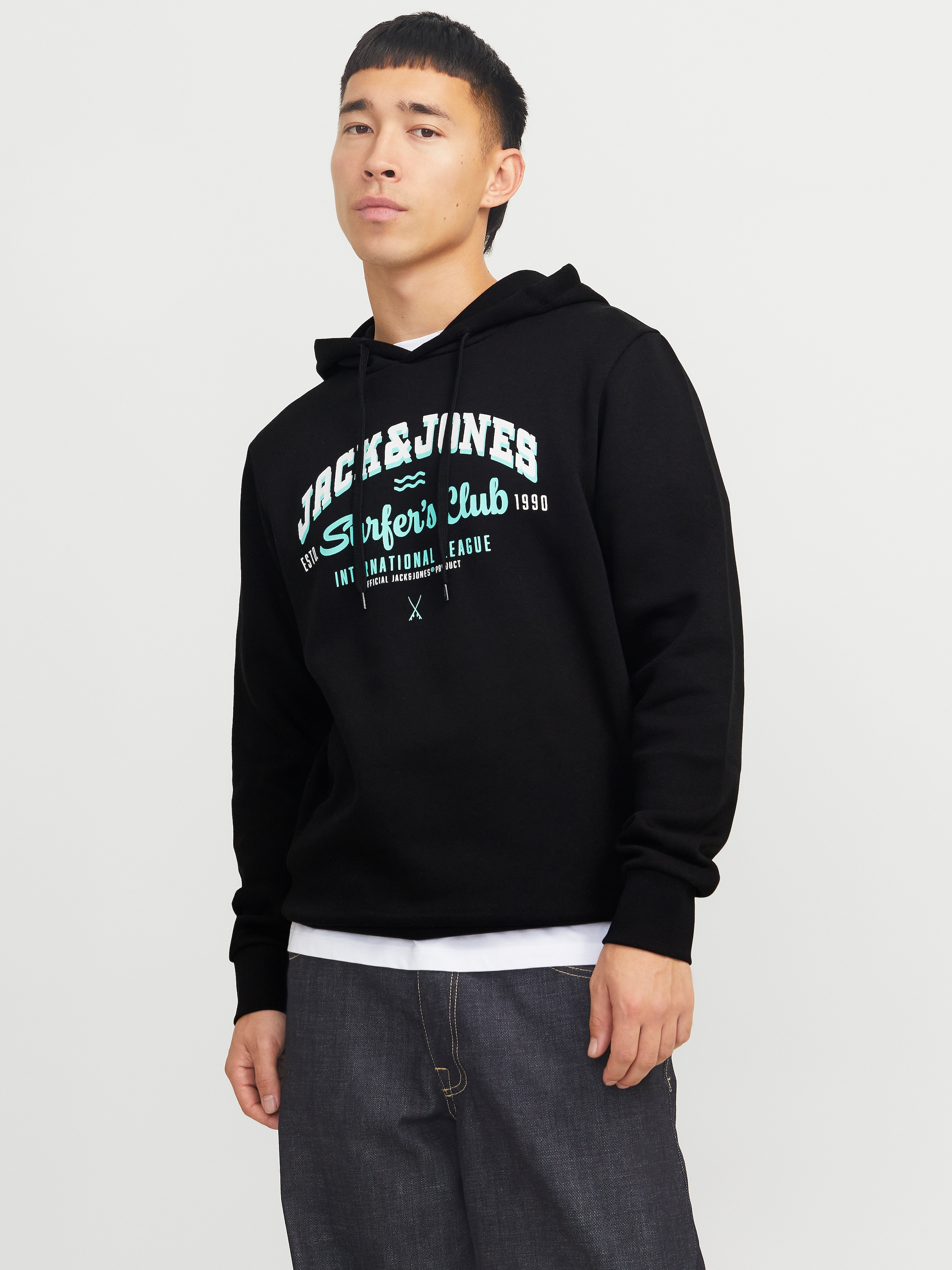Jack & Jones Kapuzensweatshirt »JJELOGO SWEAT HOOD 2 COL 24/25 NOOS«, mit Logo Print