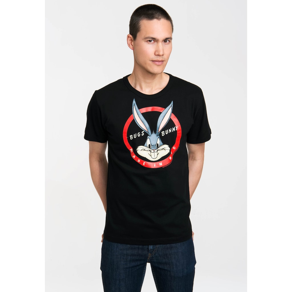 LOGOSHIRT T-Shirt »Bugs Bunny Made In NYC« mit tollem Bugs Bunny-Print