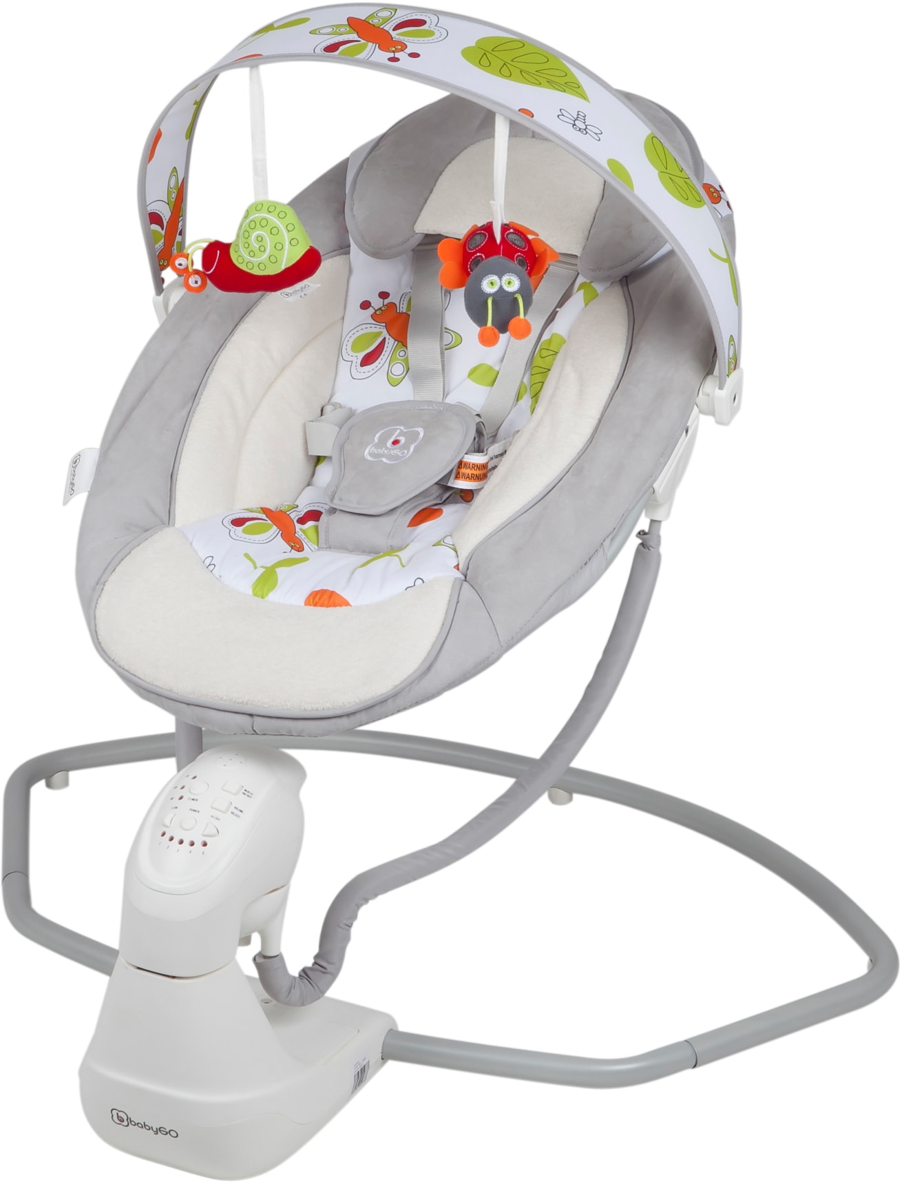 BabyGo Babywippe »Cuddly grey« iki 9 kg elekt...