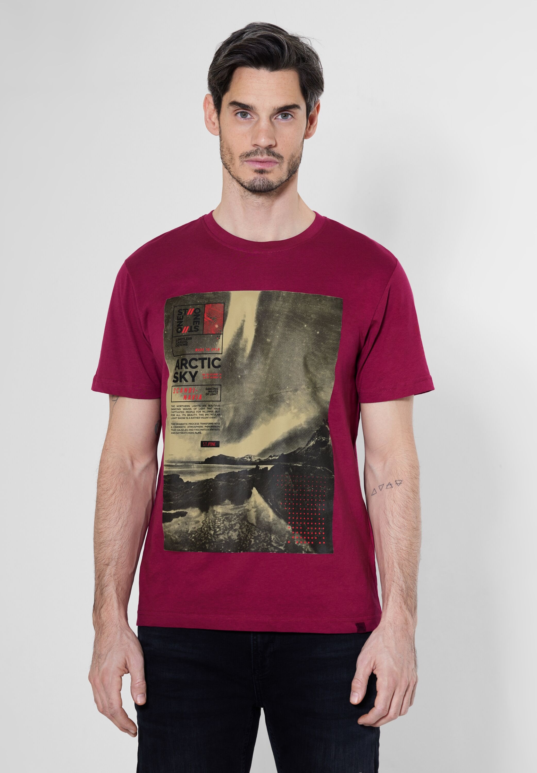STREET ONE MEN Print-Shirt, mit Rundhalsausschnitt | ▷ für BAUR
