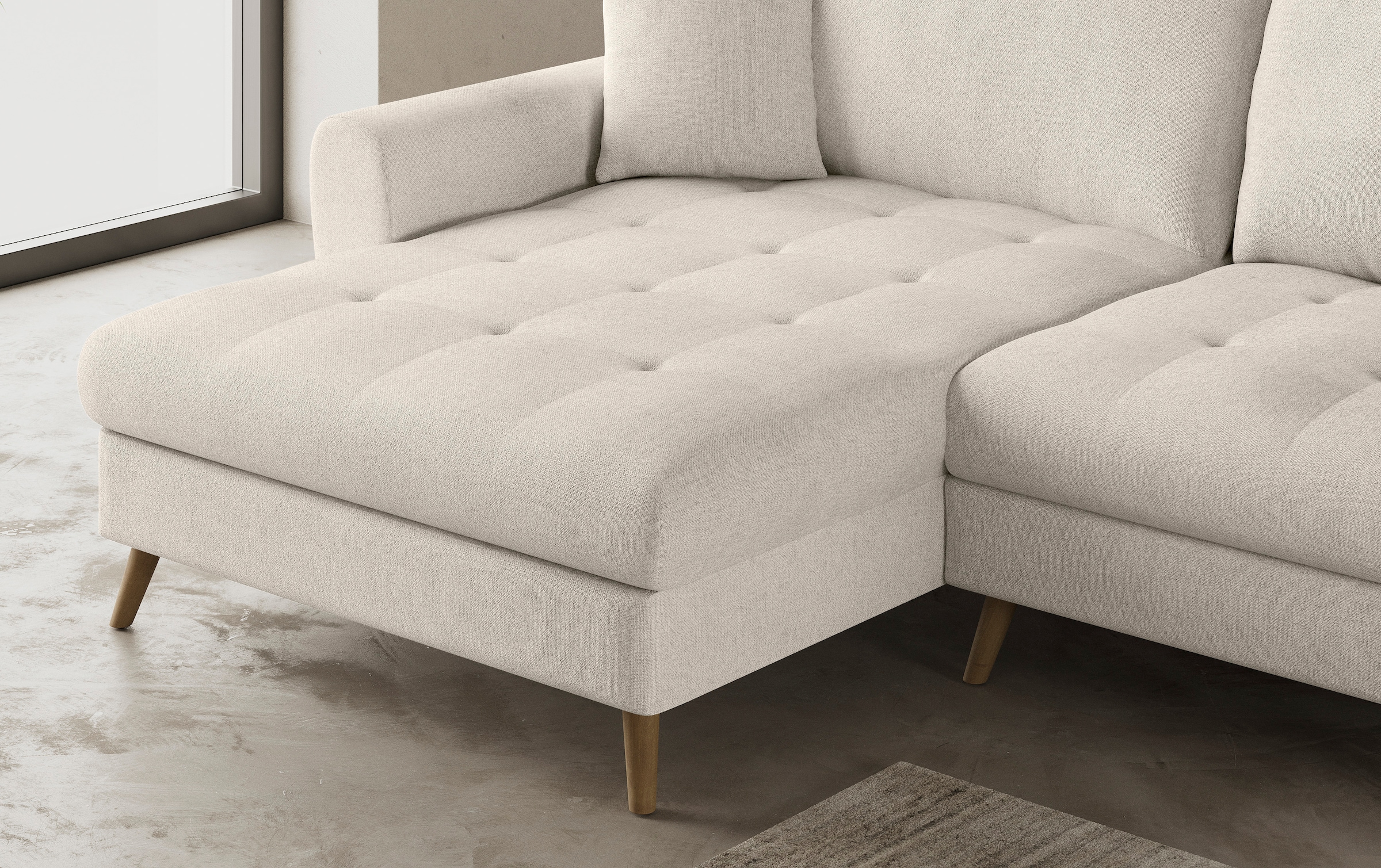 Mr. Couch Ecksofa »Blackburn II L-Form«, Wahlweise mit Kaltschaumpolsterung bis 140 kg belastbar