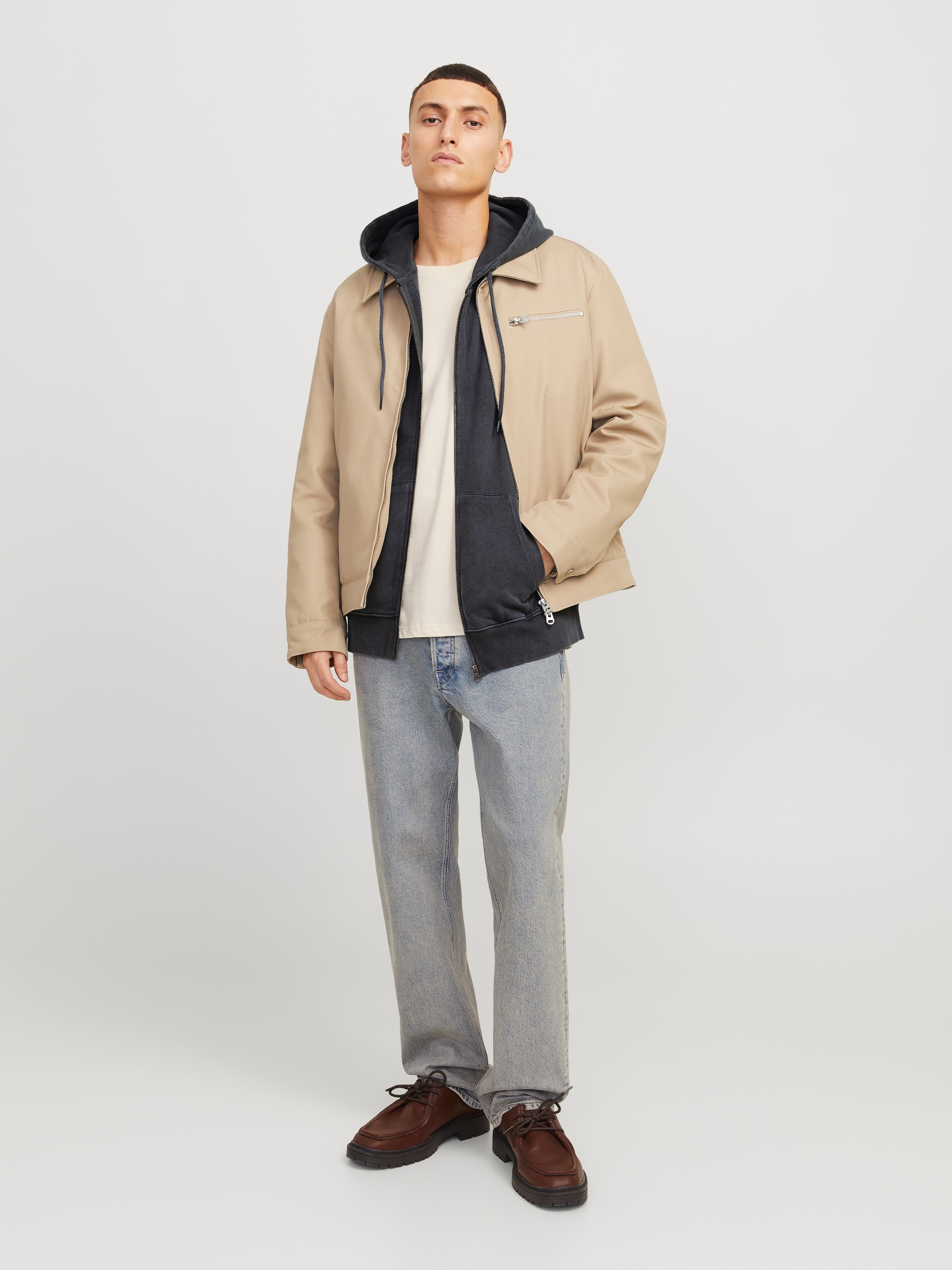 Jack & Jones Kapuzensweatjacke »JJECHARGE FADED SWEAT ZIP HOOD NOOS«, mit Kapuze