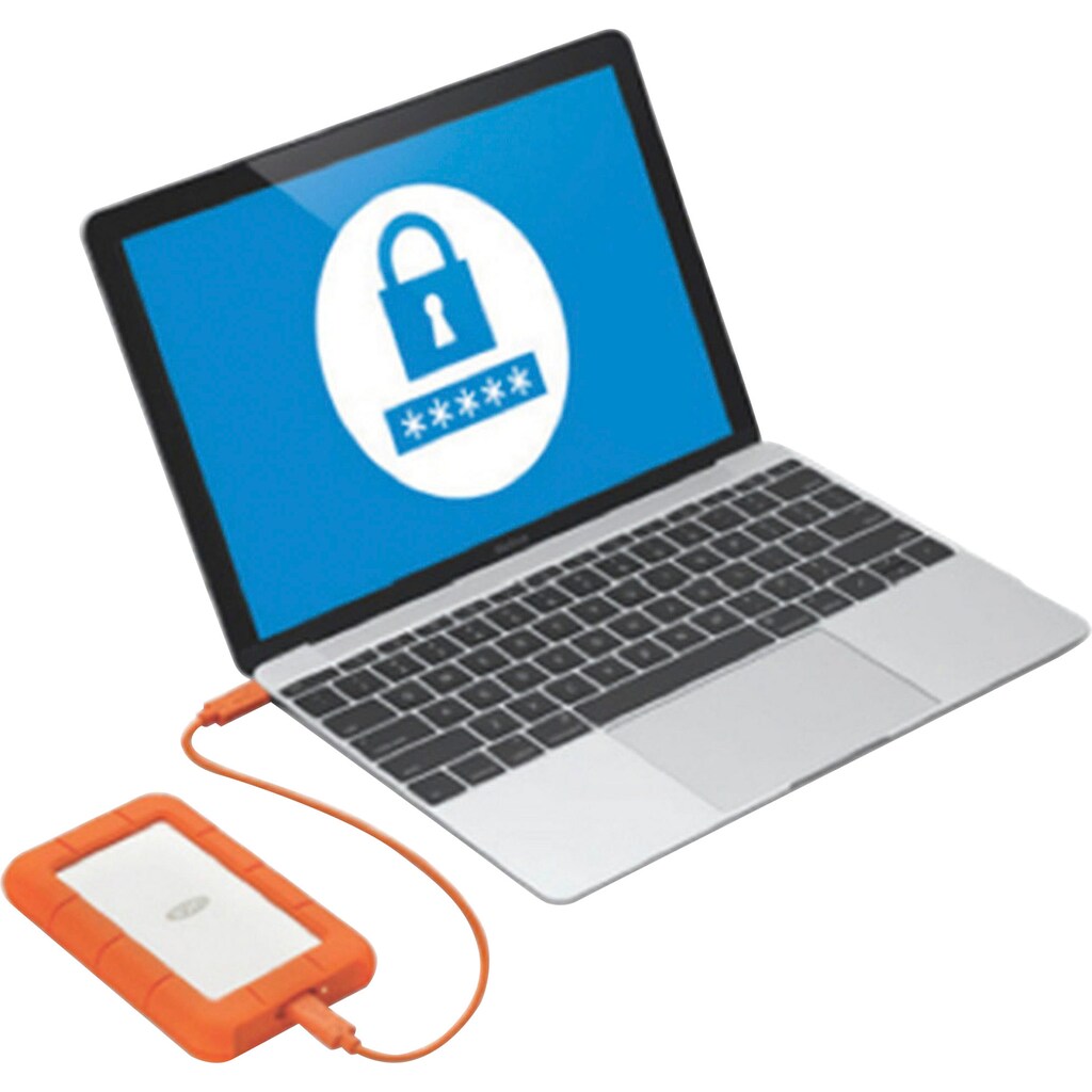 LaCie externe HDD-Festplatte »Rugged Secure«, 2,5 Zoll, Anschluss USB 3.0-Thunderbolt 3