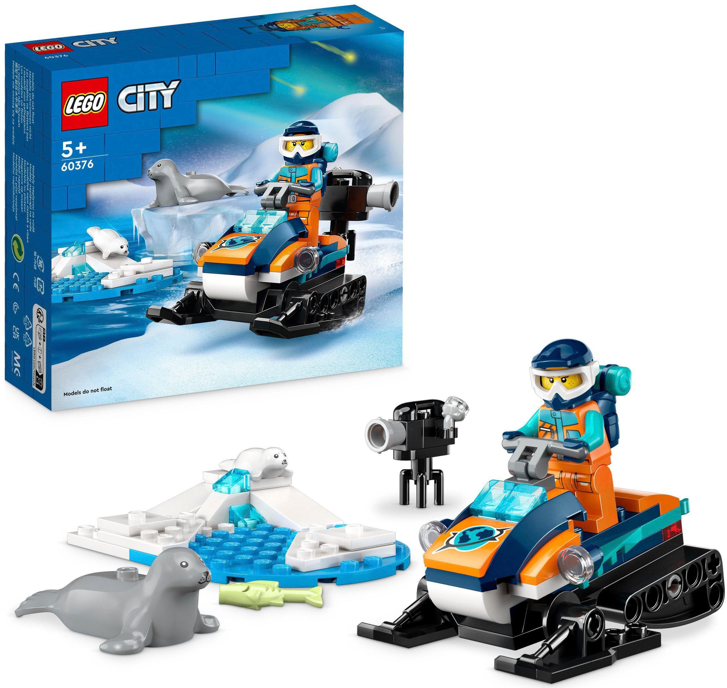 Konstruktionsspielsteine »Arktis-Schneemobil (60376), LEGO® City«, (70 St.), Made in...