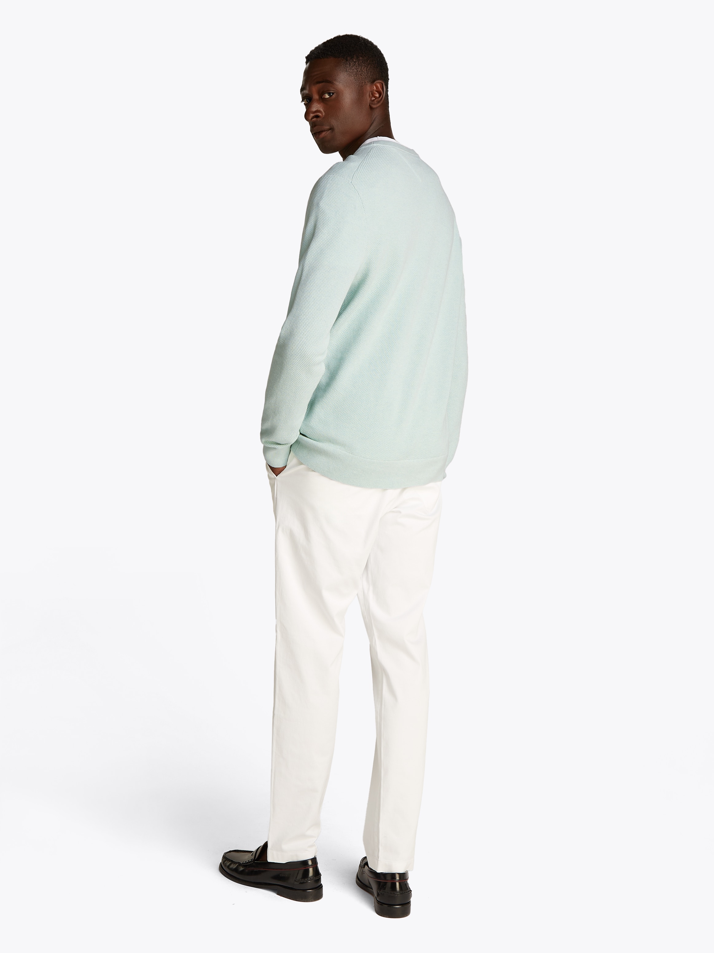 Tommy Hilfiger Rundhalspullover »ESSENTIAL STRUCTURE CREW NECK«, mit feiner Struktur