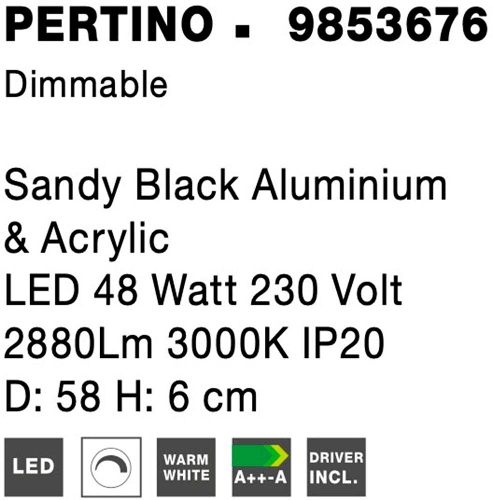 Nova Luce LED Deckenleuchte »PERTINO«, 1 flammig, Leuchtmittel LED-Modul | LED fest integriert