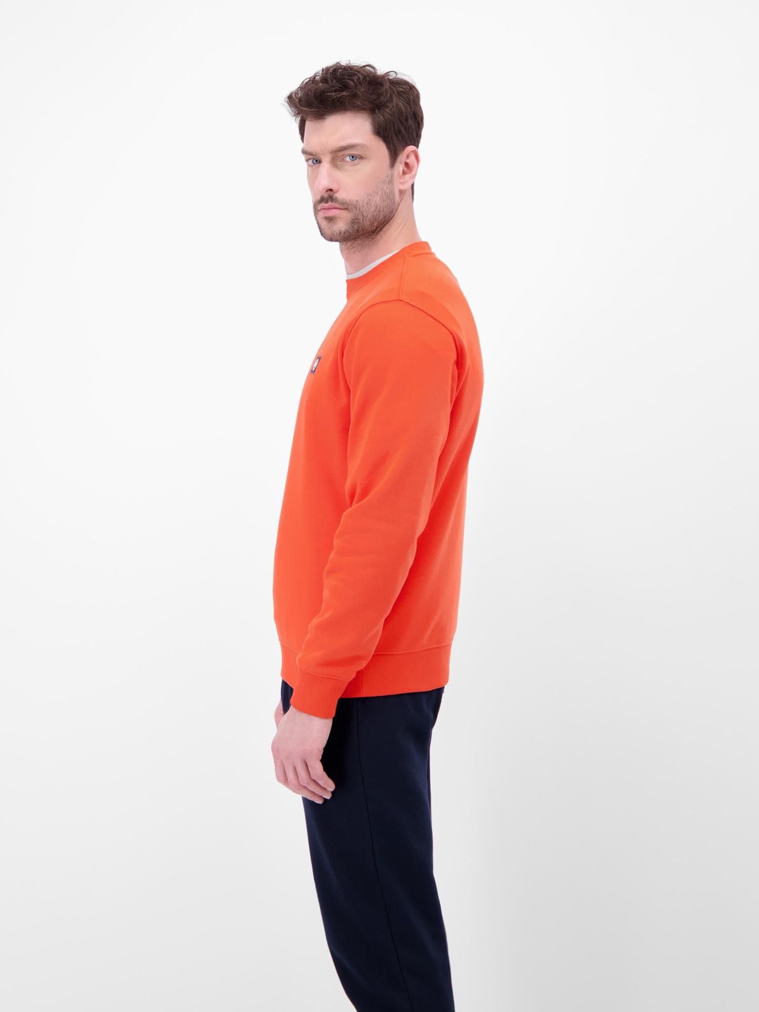 Sweatshirt LERROS "Urbaner Sweatshirtstyle, weiche Haptik", Herren, Gr. L, vivid rot, 50% Baumwolle, 50% Polyester, Sweatshirts Sweatshirt, Unifarbenes Herren‑Sweatshirt, hoher Tragekomfort, REGULAR FIT 5
