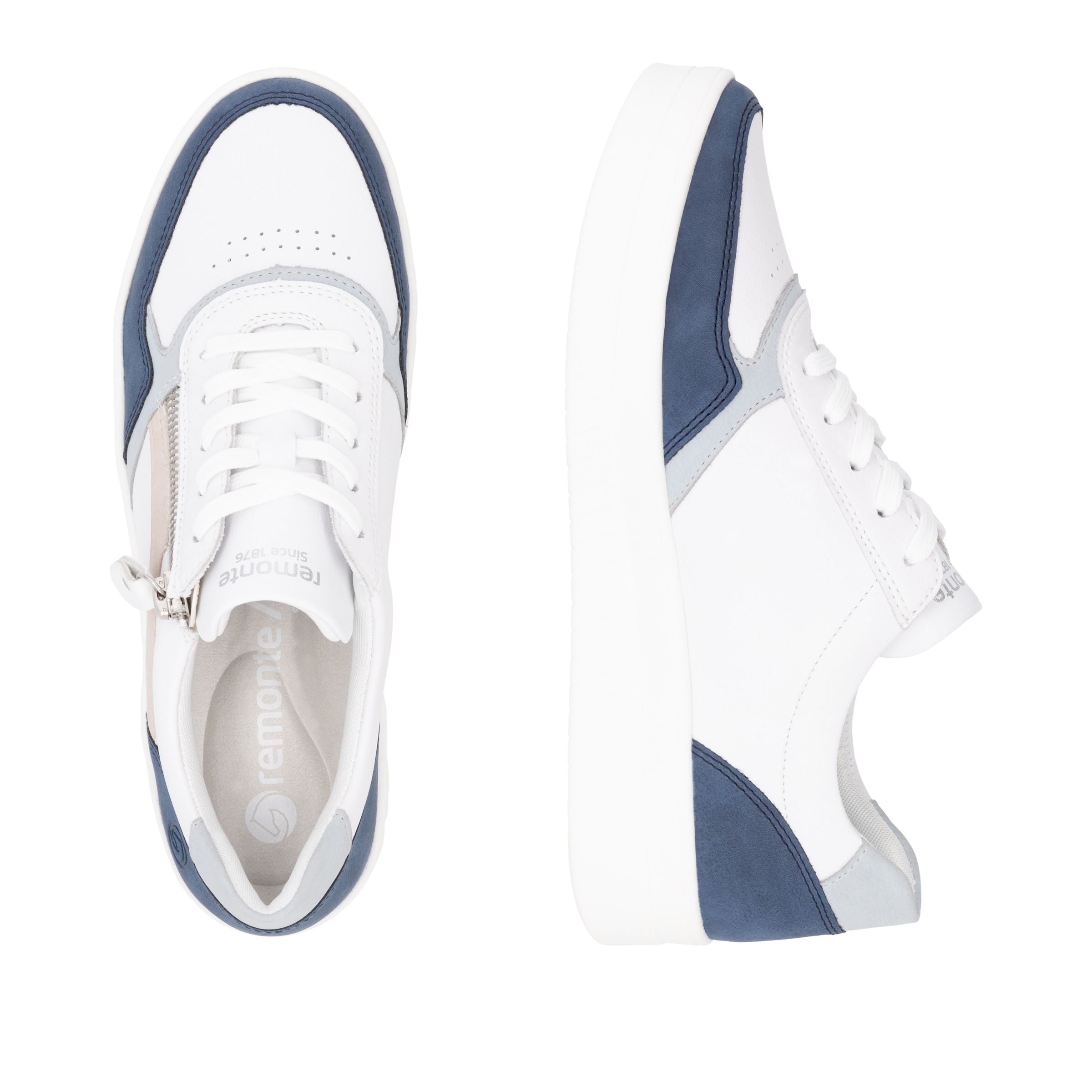 Remonte Plateausneaker, Freizeitschuh, Halbschuh, Schnürschuh in schmaler Form