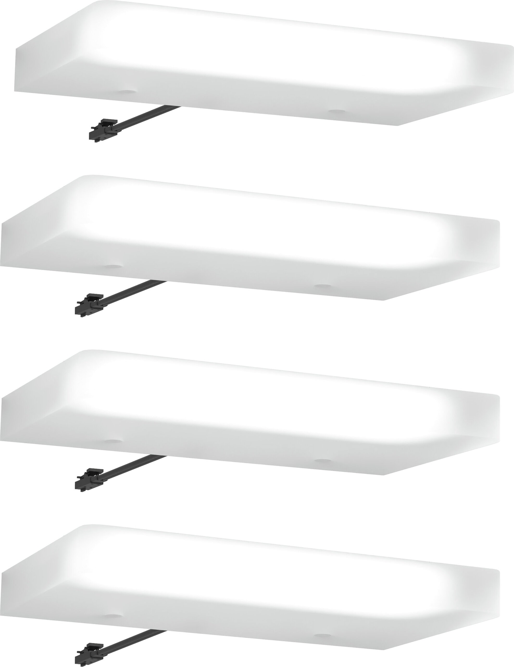 rauch Aufbauleuchte "Zubehör für Rauch-Schränke Schrankbeleuchtung Aufsatzleuchte LED" Neutralweiß LED-Acryl-Aufsatzleuchte B/H/T: 12/1/18 cm
