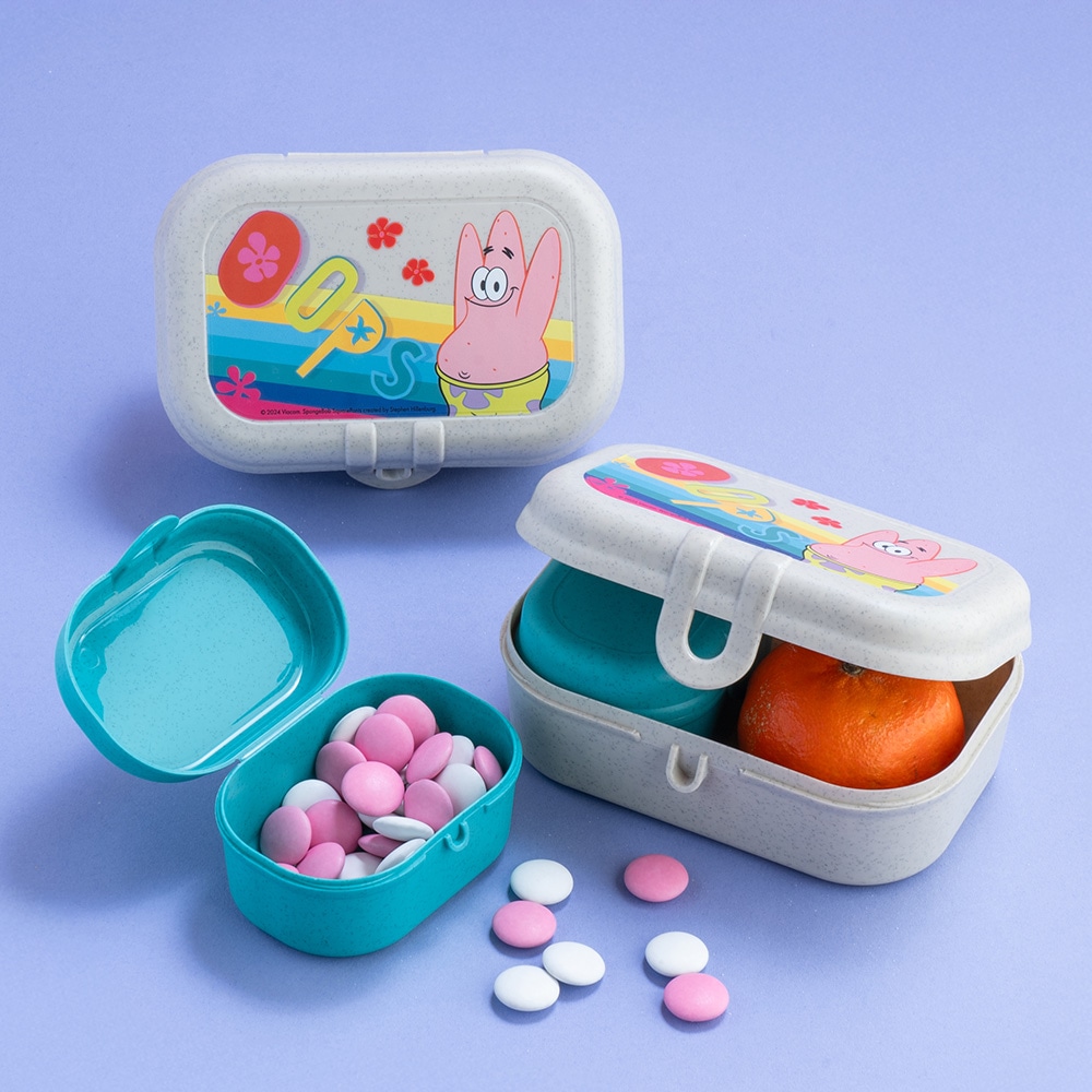 KOZIOL Lunchbox »PASCAL READY MINI SPONGEBOB PATRICK Lunchbox-Set« Set, 3 tlg. spülmaschinengeeignet, mikrowellengeeignet