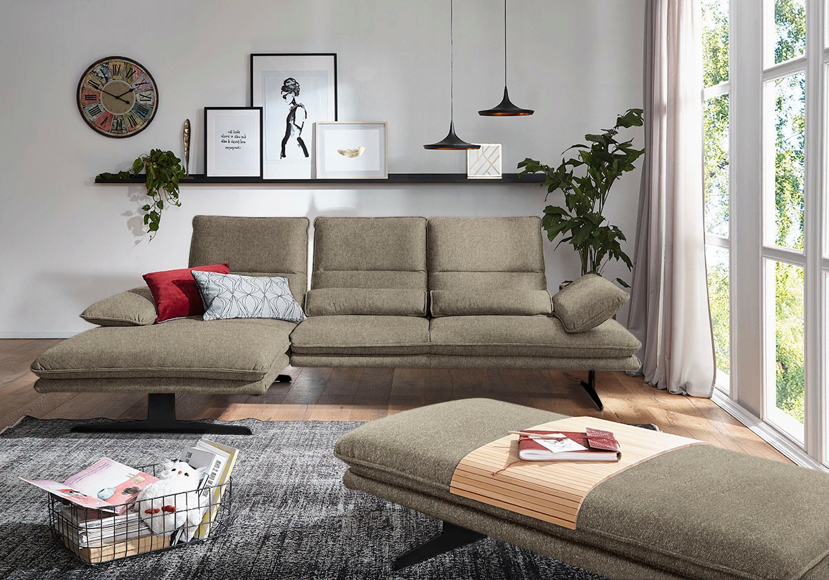 W.SCHILLIG Ecksofa "broadway, Designsofa mit tollem Sitzkomfort", Sitztiefe günstig online kaufen