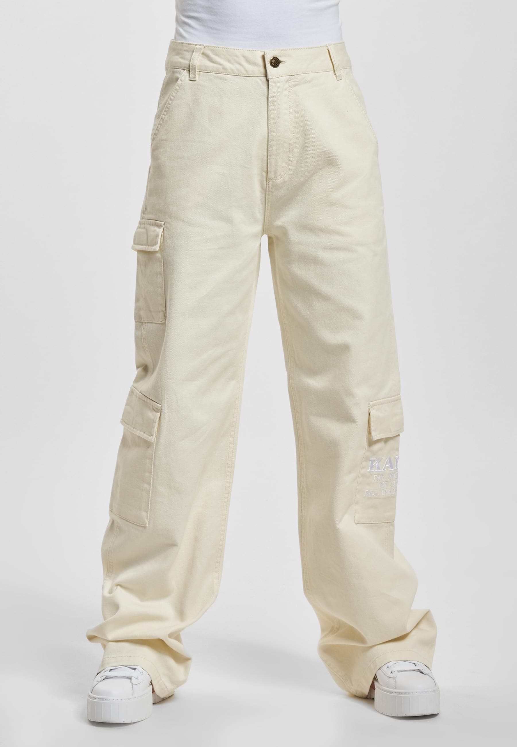 Karl Kani Cargohose »Karl Kani Damen KW232-014-1 KK Denim K Cargo Pants«, (1 tlg.)