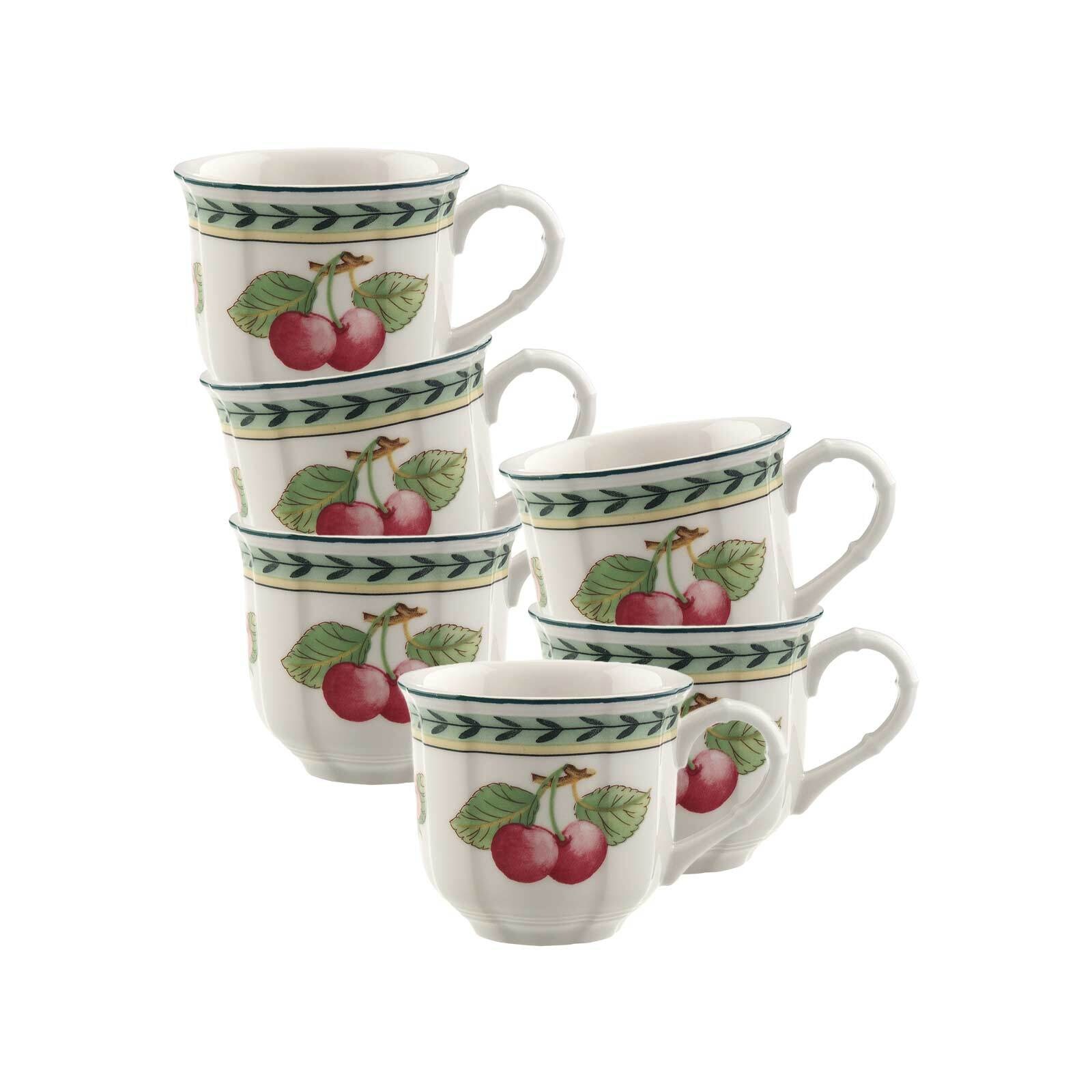 VILLEROY & BOCH Espressotasse "Espressotassen French Garden Fleurence 80 ml 6er Set bunt", 6 tlg., bunt, Trinkgefäße