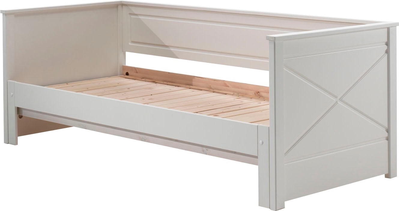 Vipack Bett »Vipack Pino«, Kojenbett LF 90x200 cm, ausziehen auf 180x200 cm, Ausf. Weiß lackiert