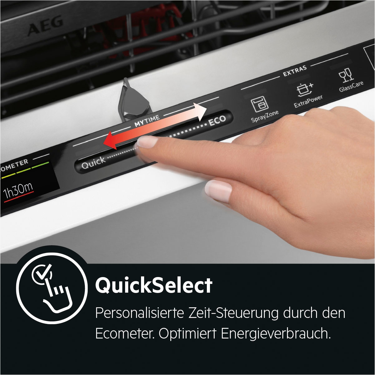 AEG vollintegrierbarer Geschirrspüler »FSE73407P«, 9 Maßgedecke