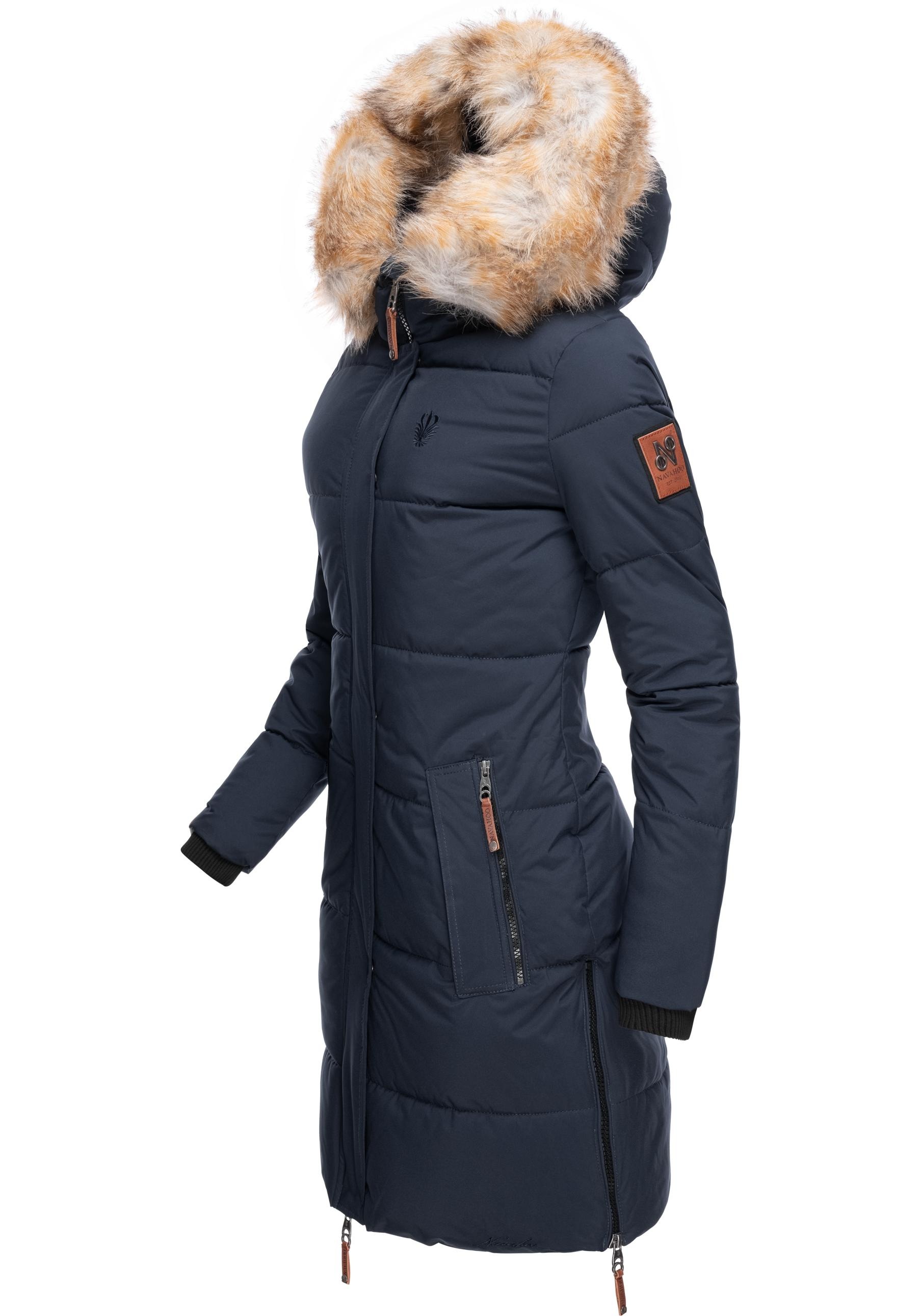 Navahoo Wintermantel »Halina«, modischer Damen Winter Steppmantel mit Kapuze