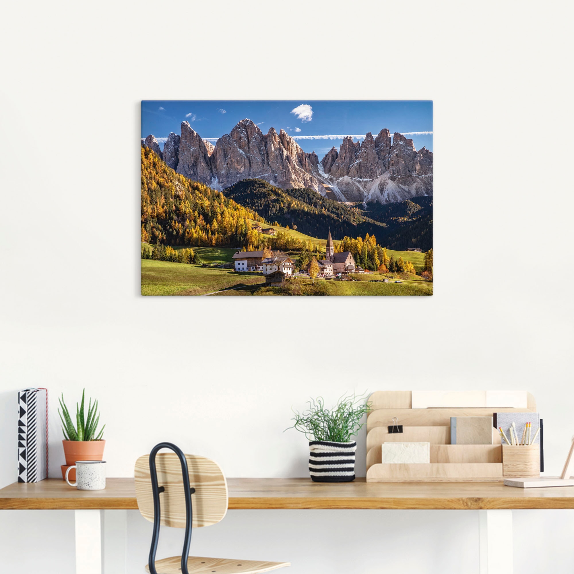 Artland Wandbild »Herbst versch. Alpenbilder, (1 Südtirol«, bestellen Wandaufkleber Berge als in Poster BAUR Alubild, St.), | Leinwandbild, oder in & Größen