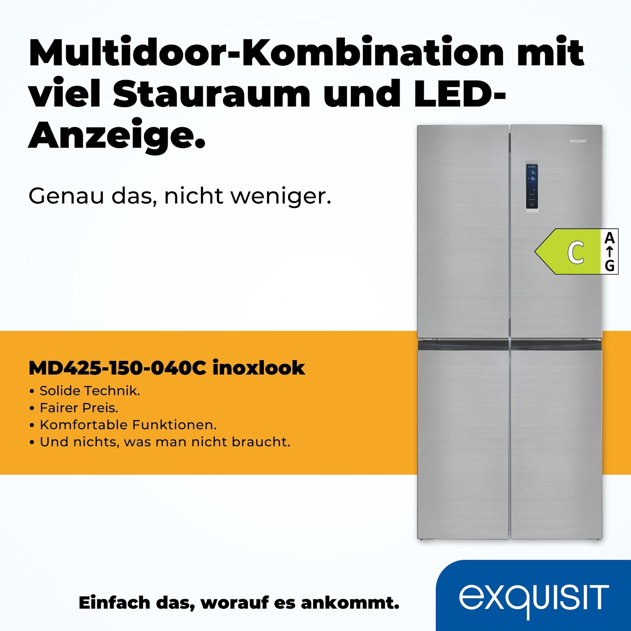 exquisit Multi Door »MD425-150-040C inoxlook«