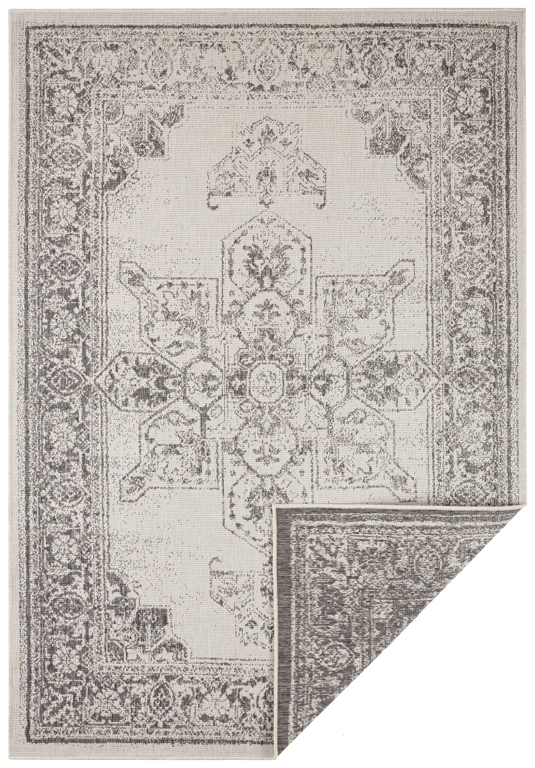 NORTHRUGS Teppich »Borbon Wendeteppich«, rechteckig, 5 mm Höhe, In-& Outdoor, Wetterfest, Balkon, Garten, Wohnzimmer, Wasserfest