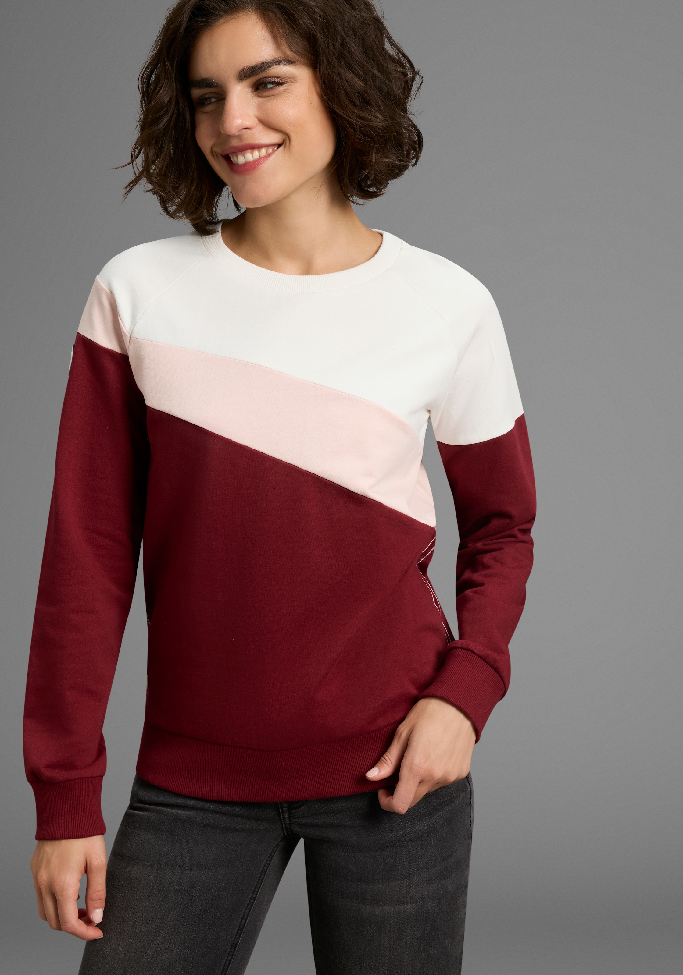 KangaROOS Sweatshirt, im Colorblock Design mit süßen Details günstig online kaufen