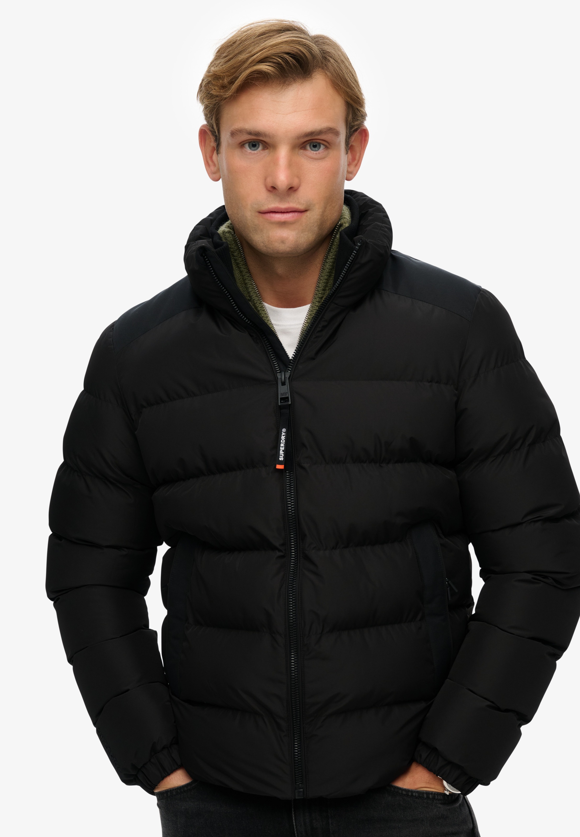 Superdry Steppjacke "SPORTS PUFFER JACKET" ohne Kapuze günstig online kaufen