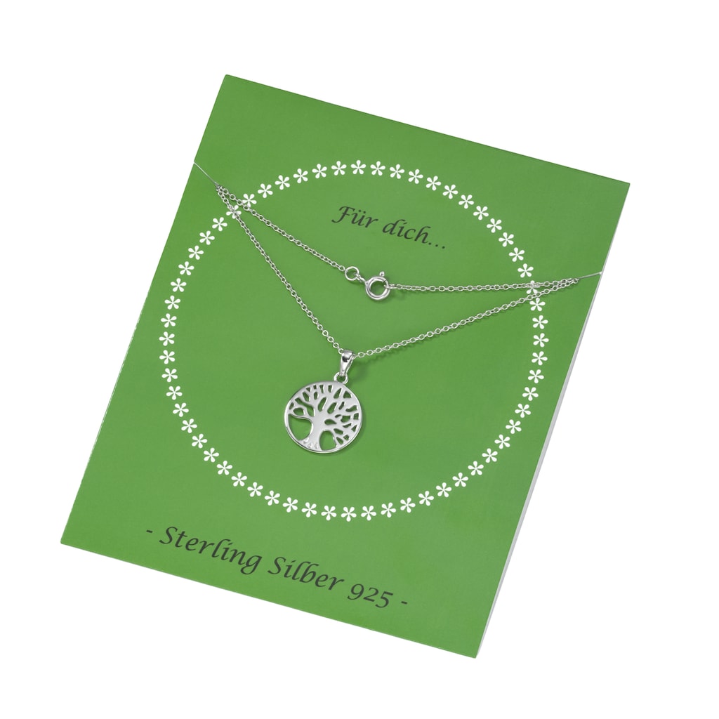 Smart Jewel Kette mit Anhänger »Lebensbaum, Karte, Silber 925«