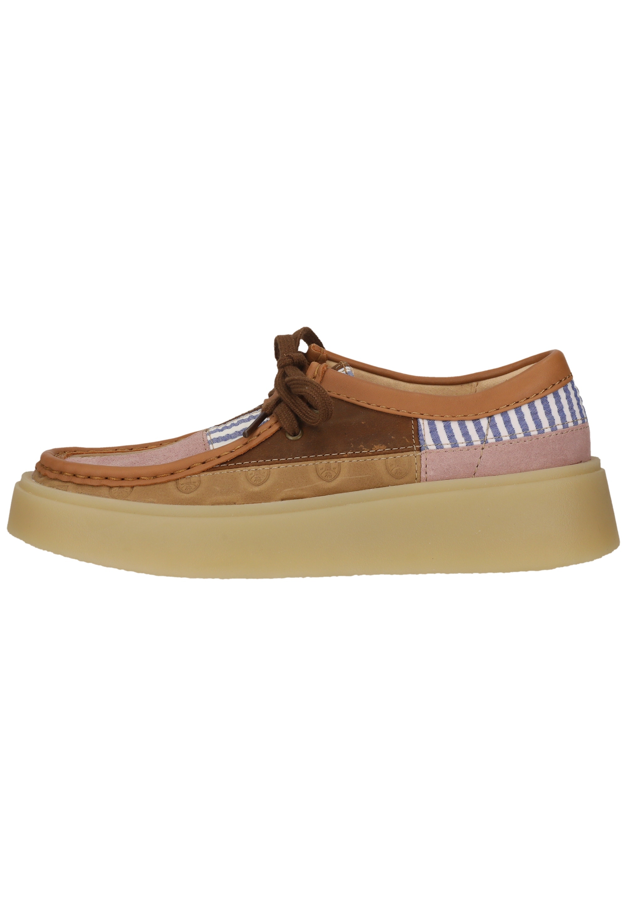 Clarks Schnürschuh »Torview«  mit Uni-Streifen und Monogramm-Prints
