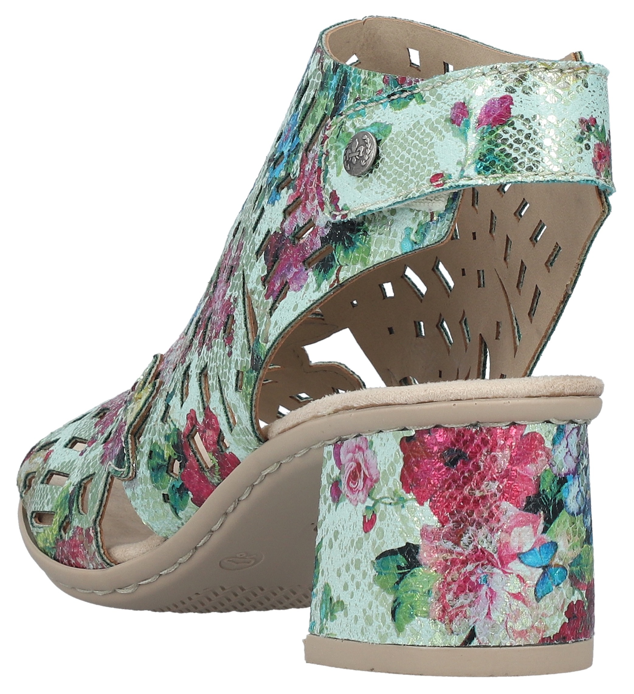 Rieker Sandalette  Sommerschuh, Sandale, Blockabsatz, mit modischer Schaftgestaltung